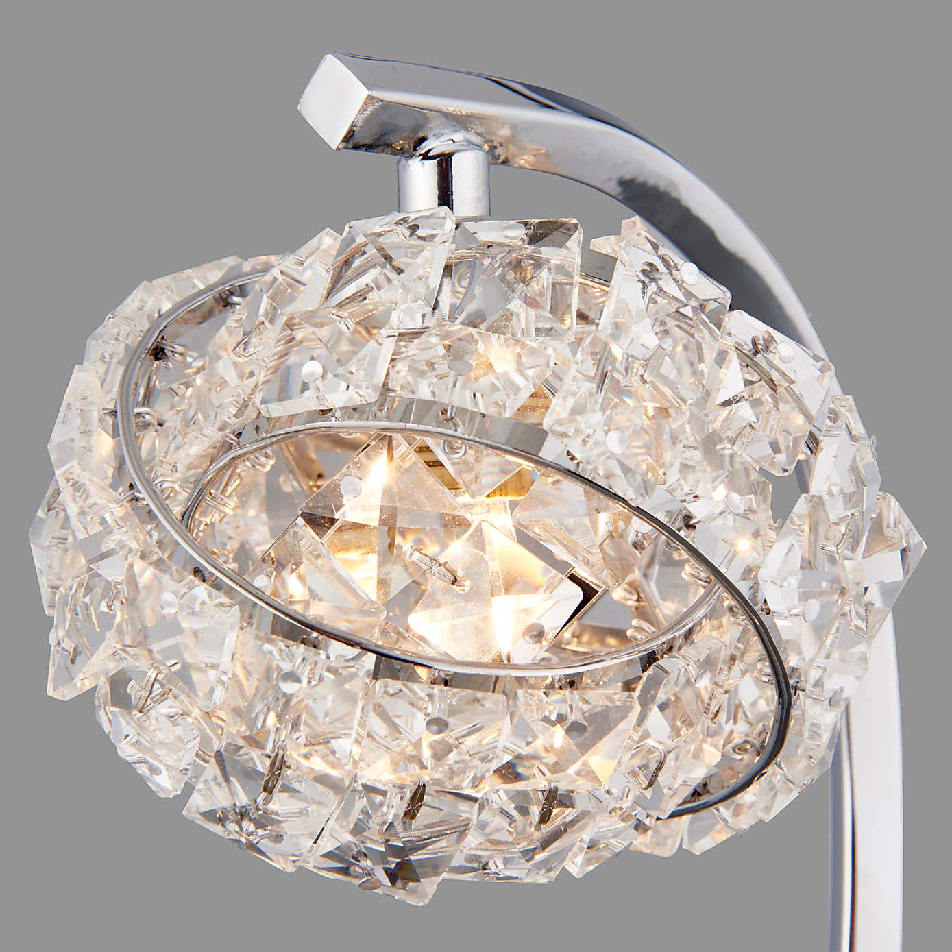 Cecilie Chrome and Glass Table Lamp