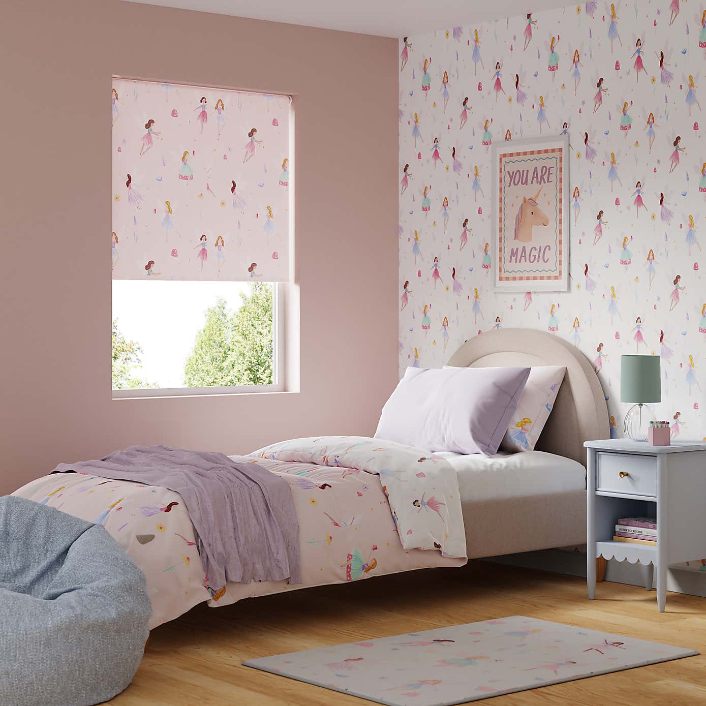 Meadow Fairies Twist Safe Blackout Roller Blind
