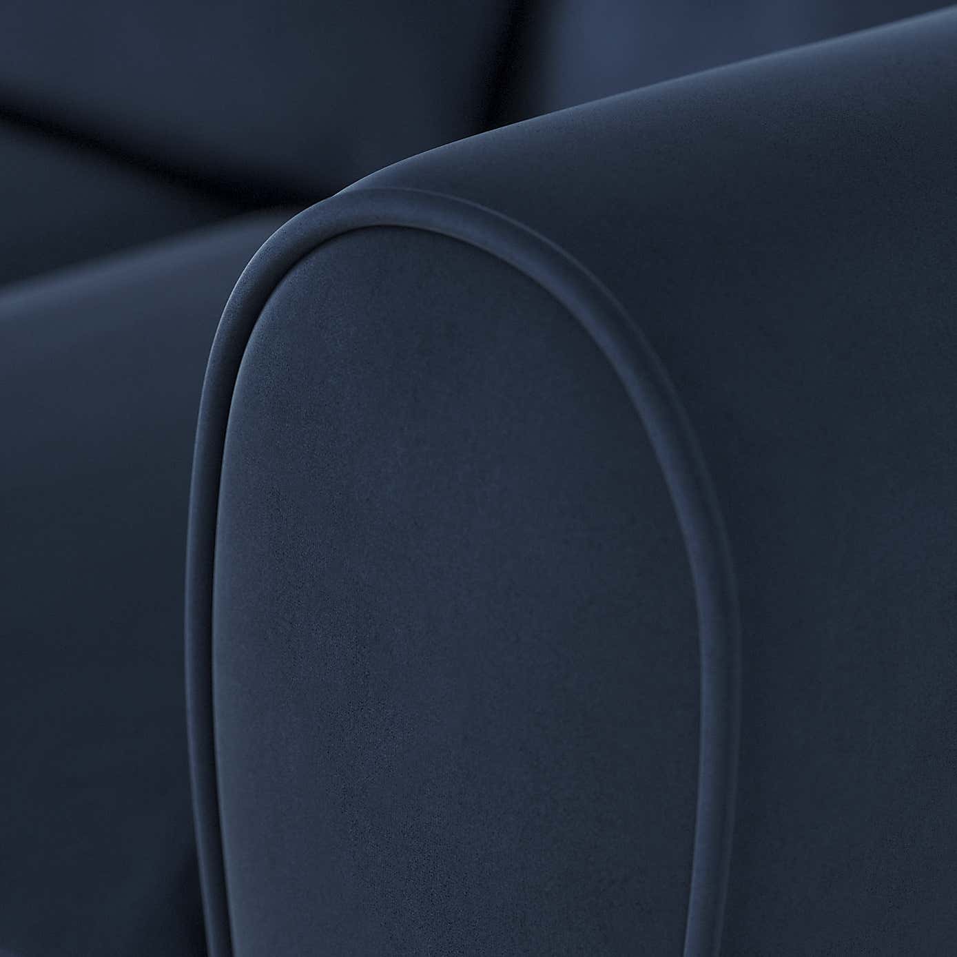 Blake Curved Arm Opulent Velvet Corner Chaise Sofa