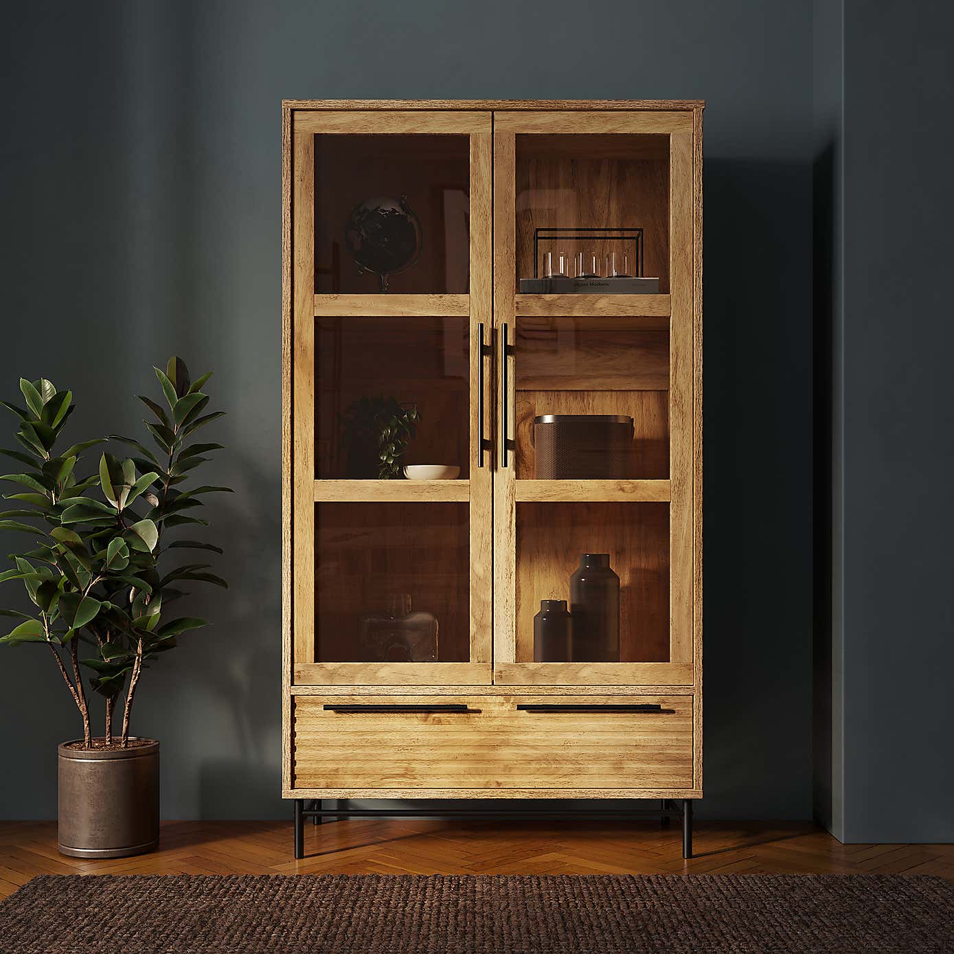 Bryant Display Cabinet, Mango Wood