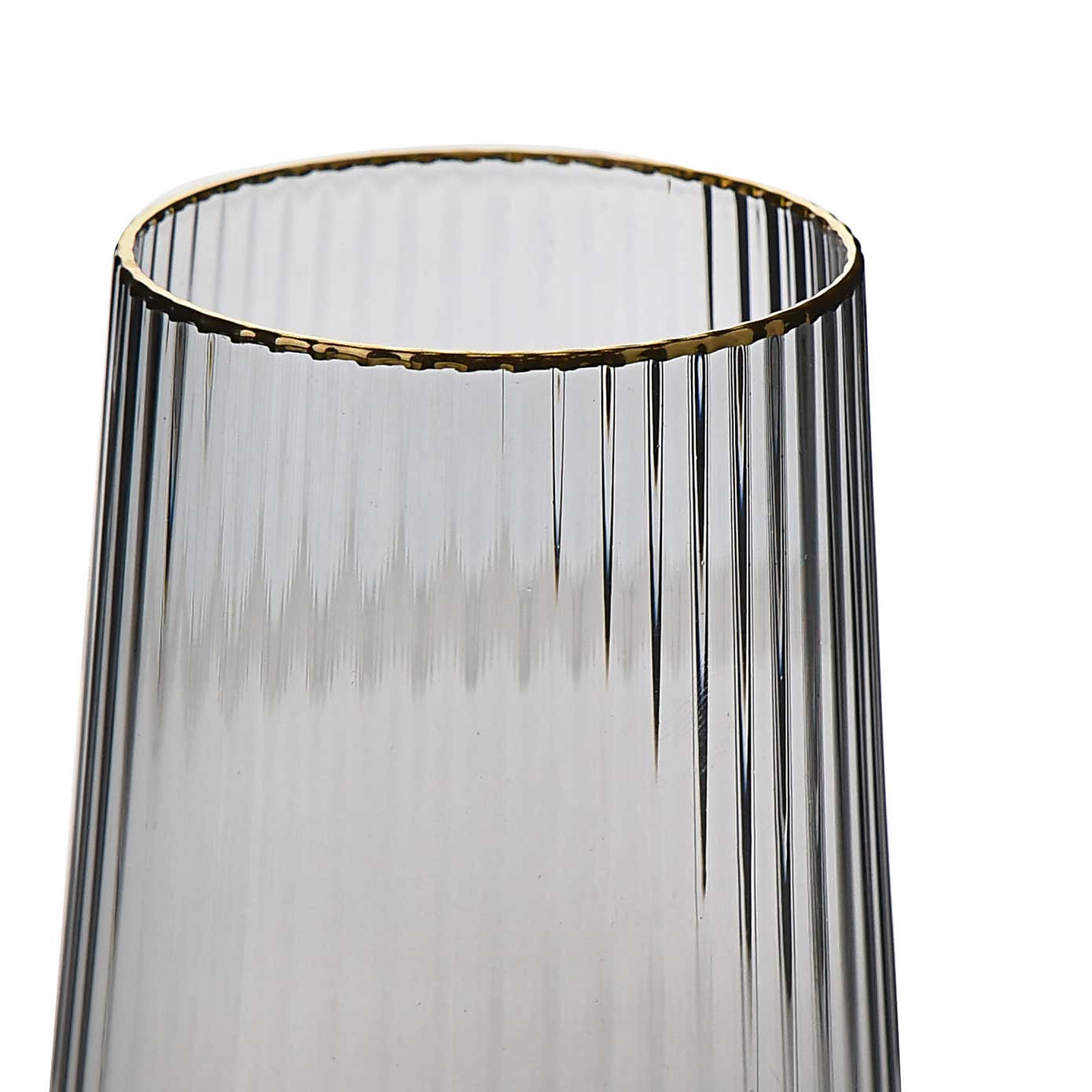 Hestia Set of 2 Hi Ball Glasses with Gold Rim