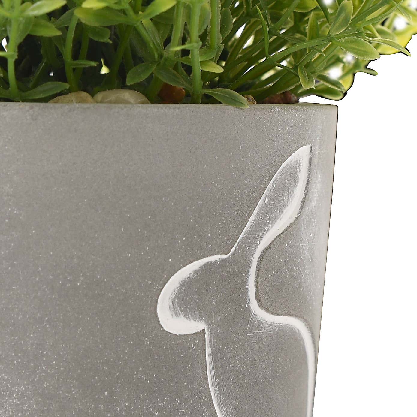 Hestia Artificial Plant in Hare Silhouette Plant Pot