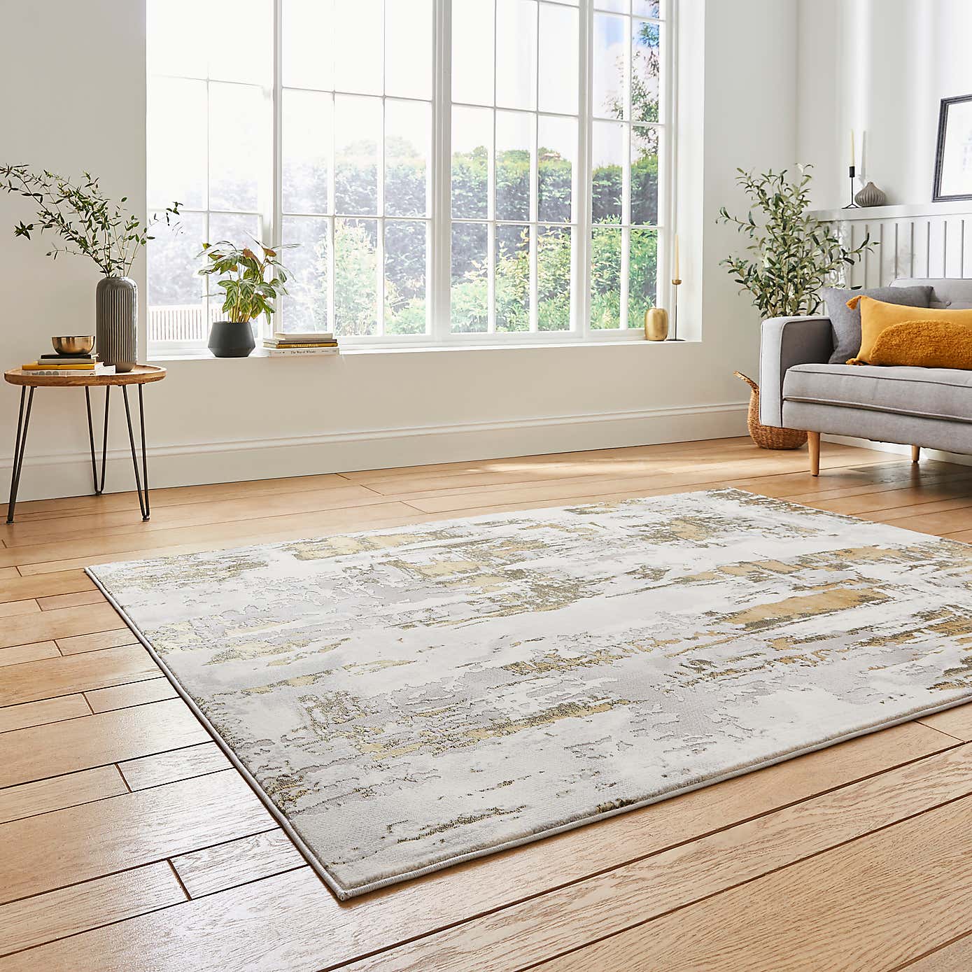 Apollo Marble Effect Washable Rug