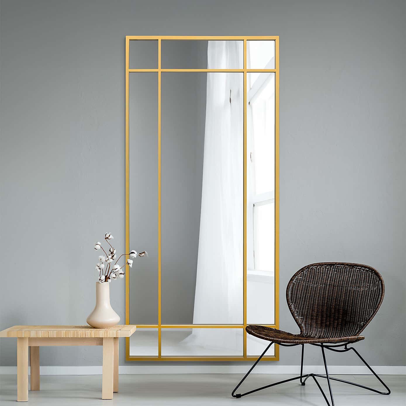 Penestra Modern Rectangle Indoor Outdoor Wall Mirror