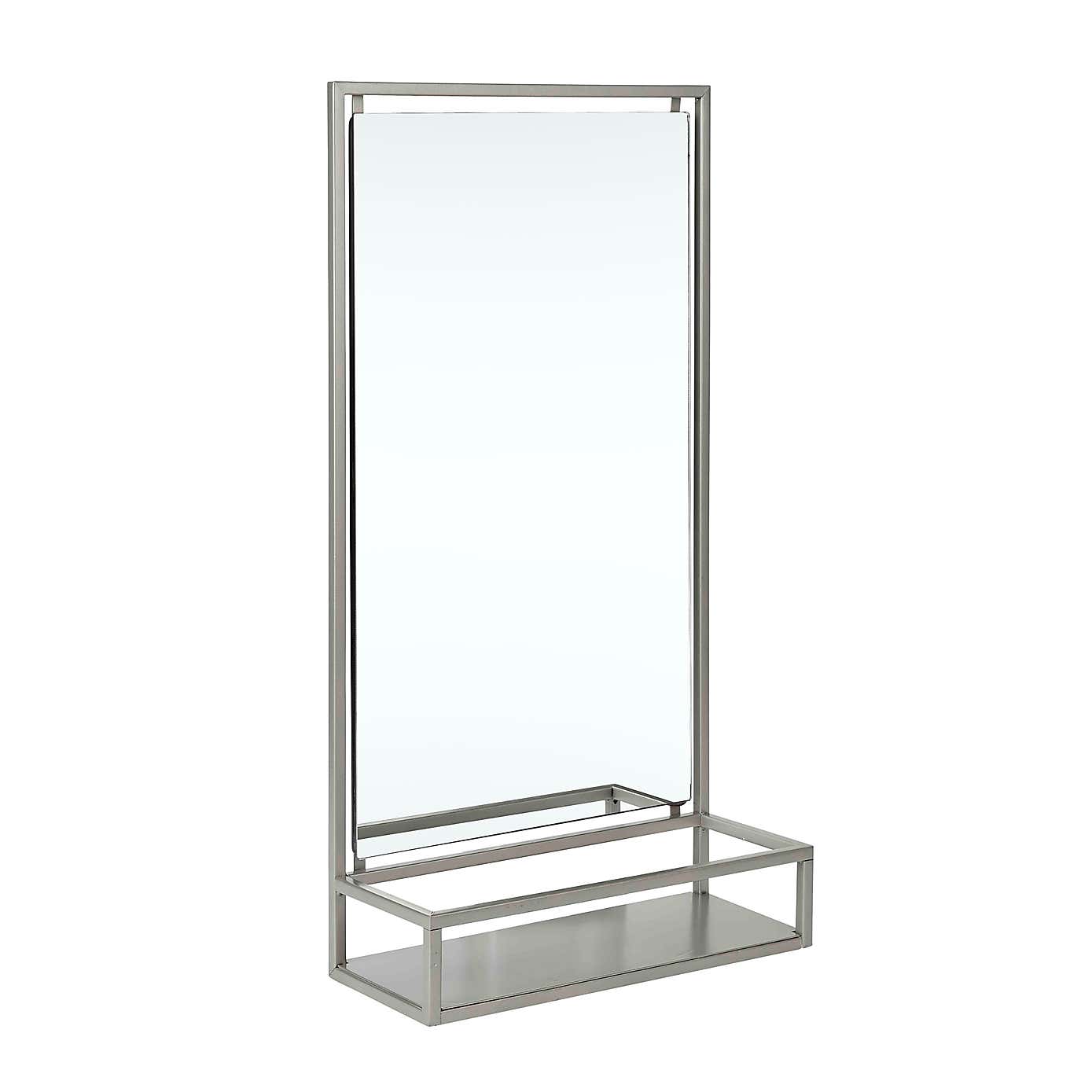 London Rectangle Wall Mirror with Shelf