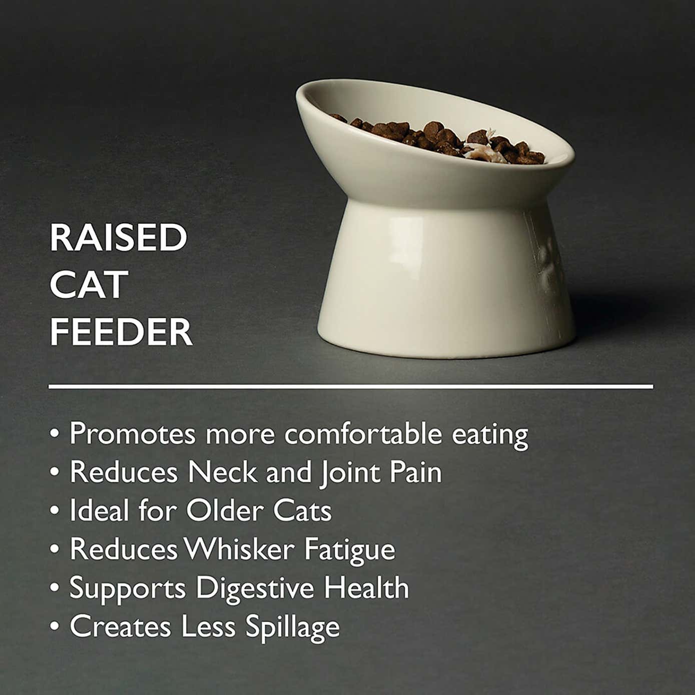 Scruffs Icon Raised Cat Feeder Bowl and Saucer Set