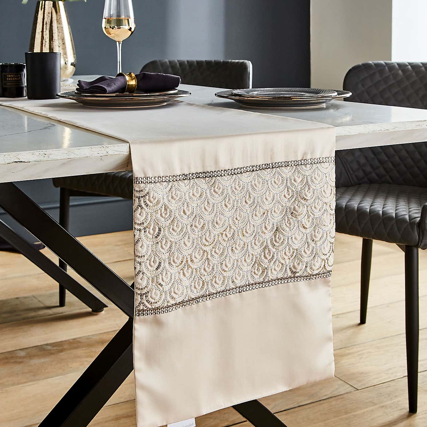 Catherine Lansfield Deco Sequin Table Runner