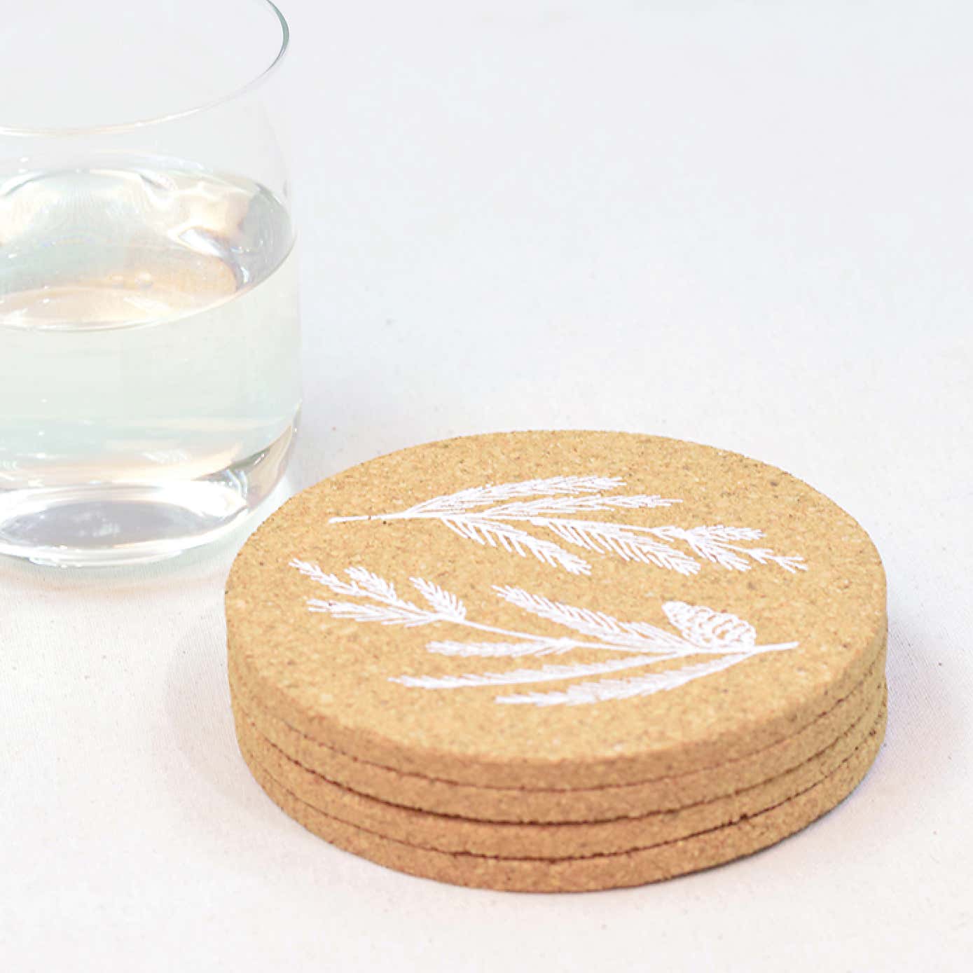 Pack of 4 printed Cork Coasters