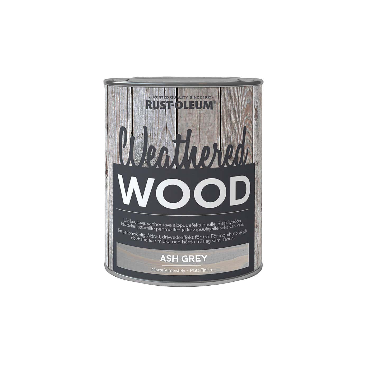 Rust-Oleum Ash Grey Matt Weathered Wood Paint 750ml