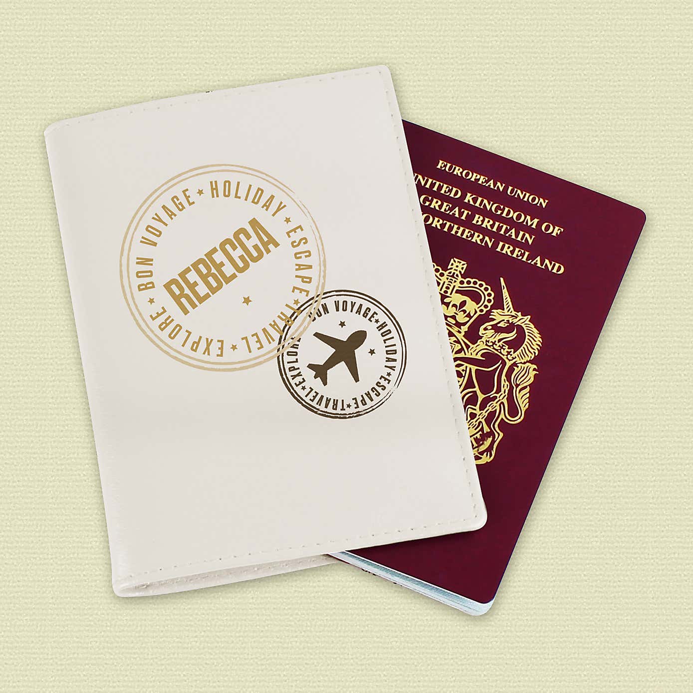 Personalised Stamped Passport Holder