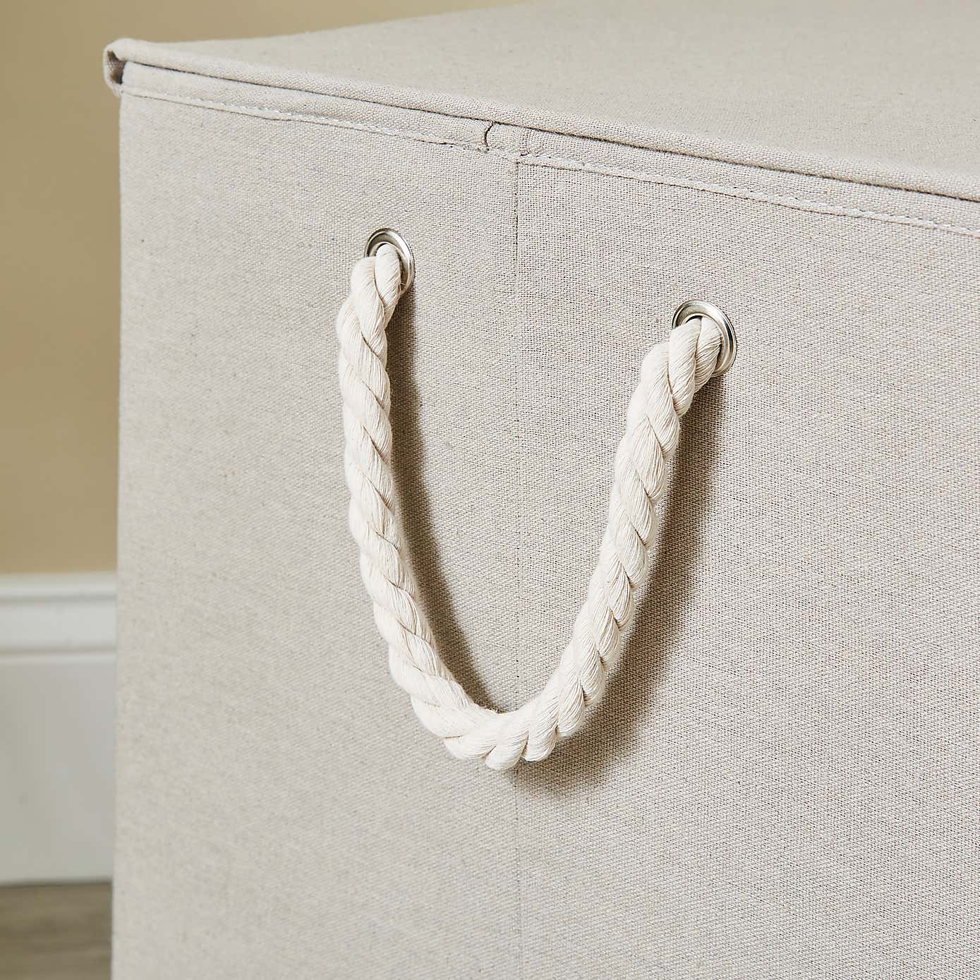 Vintage Triple Compartment Foldable Laundry Hamper