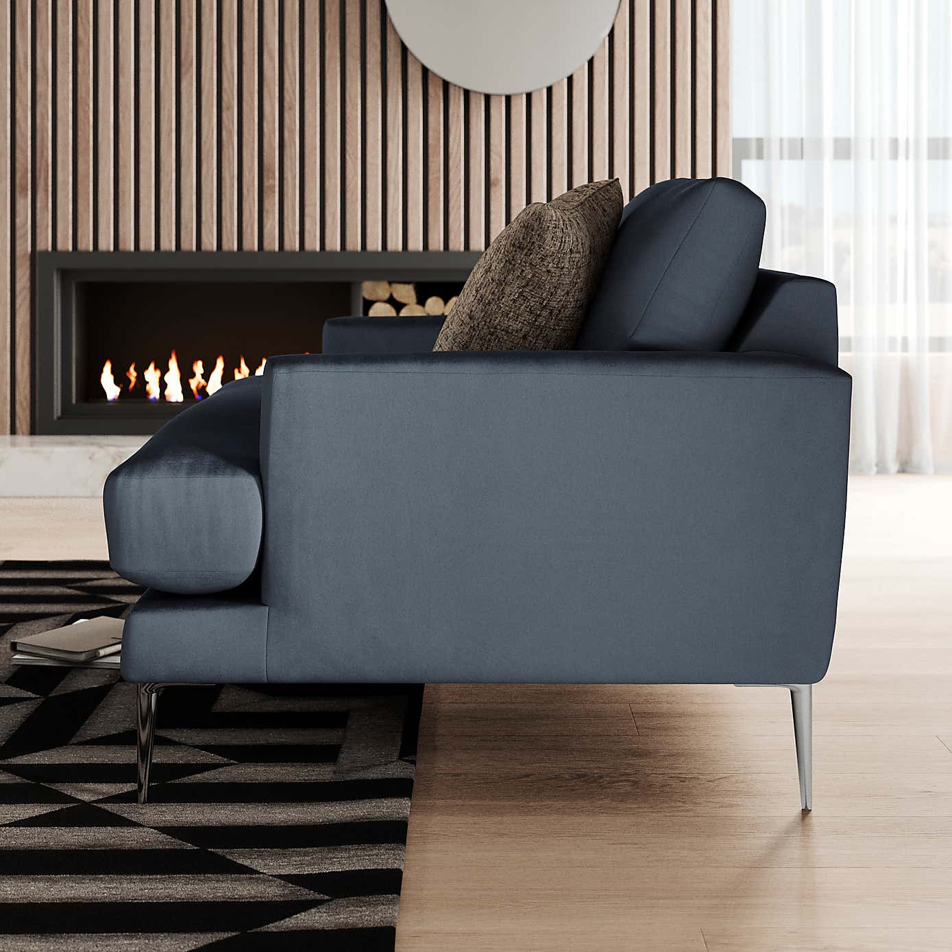 Lawson Matte Plush Velvet Snuggle Chair