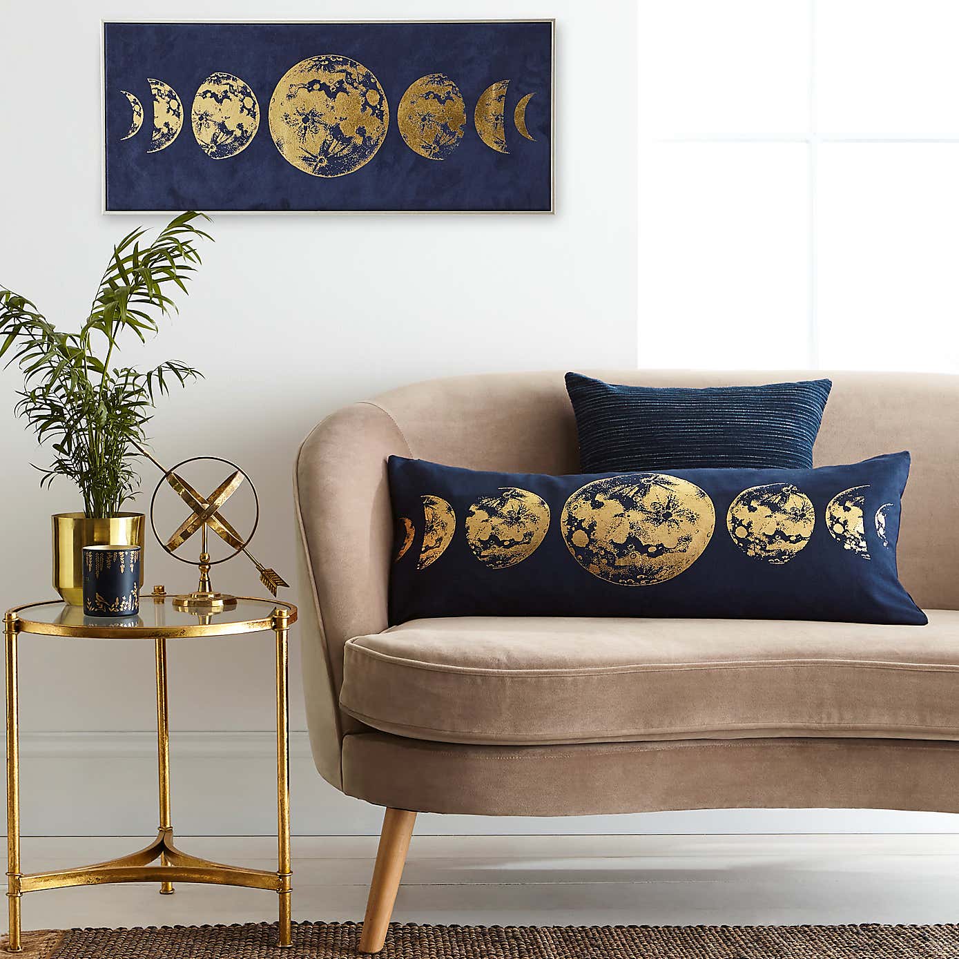 Moons Phase Boudoir Cushion