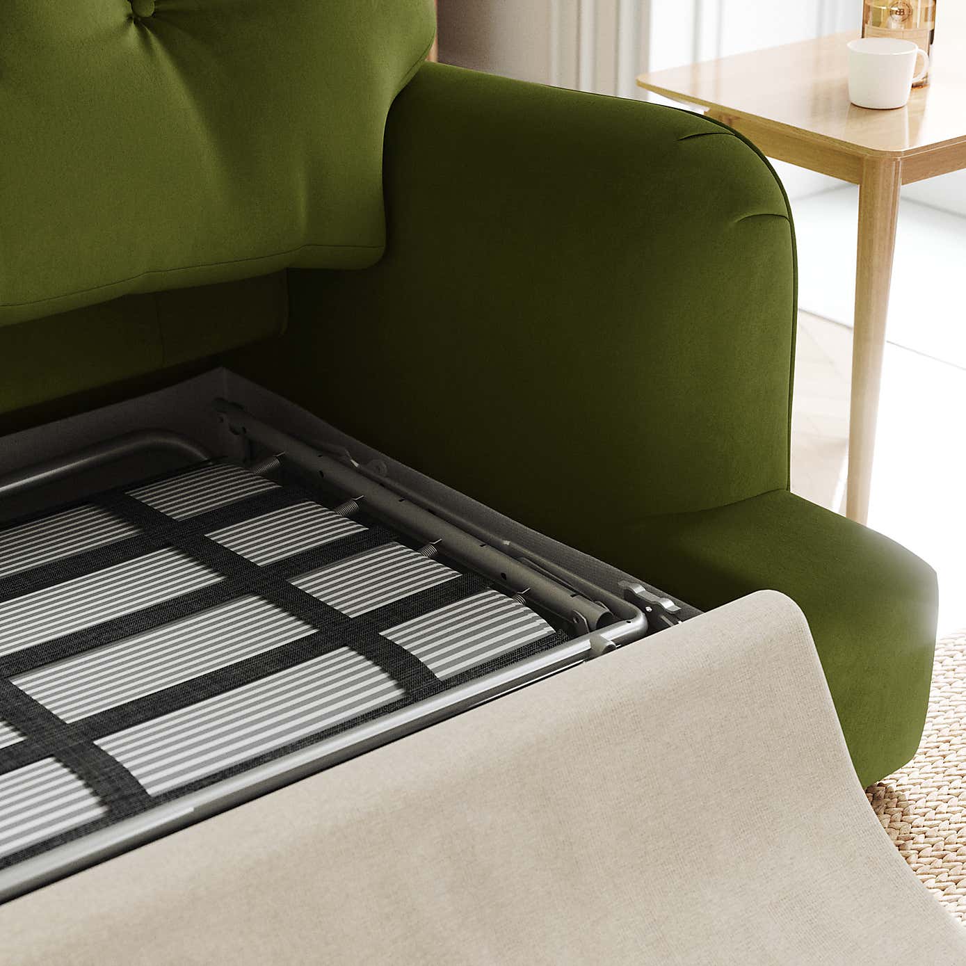 Martha Matte Plush Velvet 2 Seater Double Sofa Bed