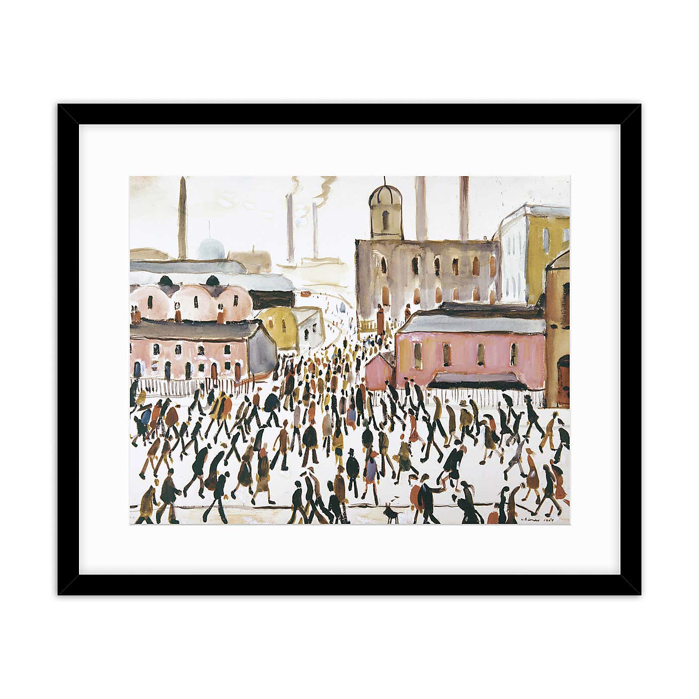Going to Work 1959 Lowry Framed Print