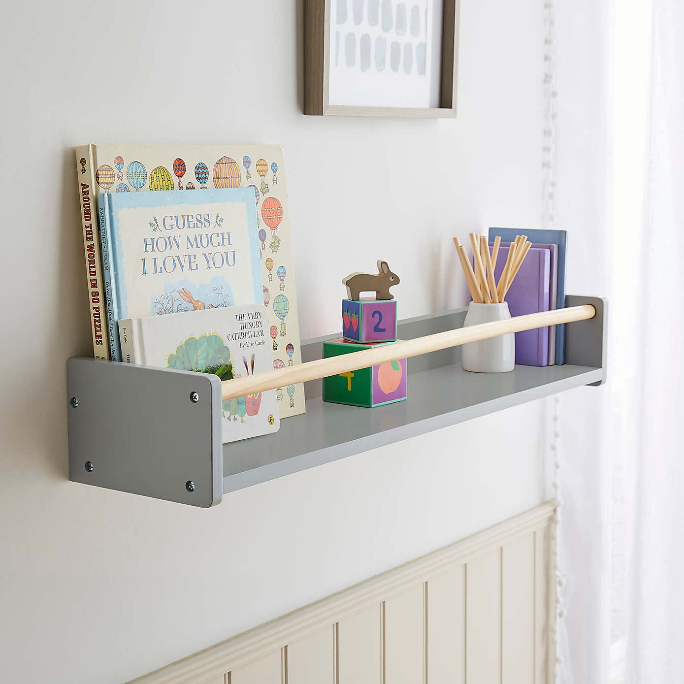 Kids Wall Bookshelf 80cm