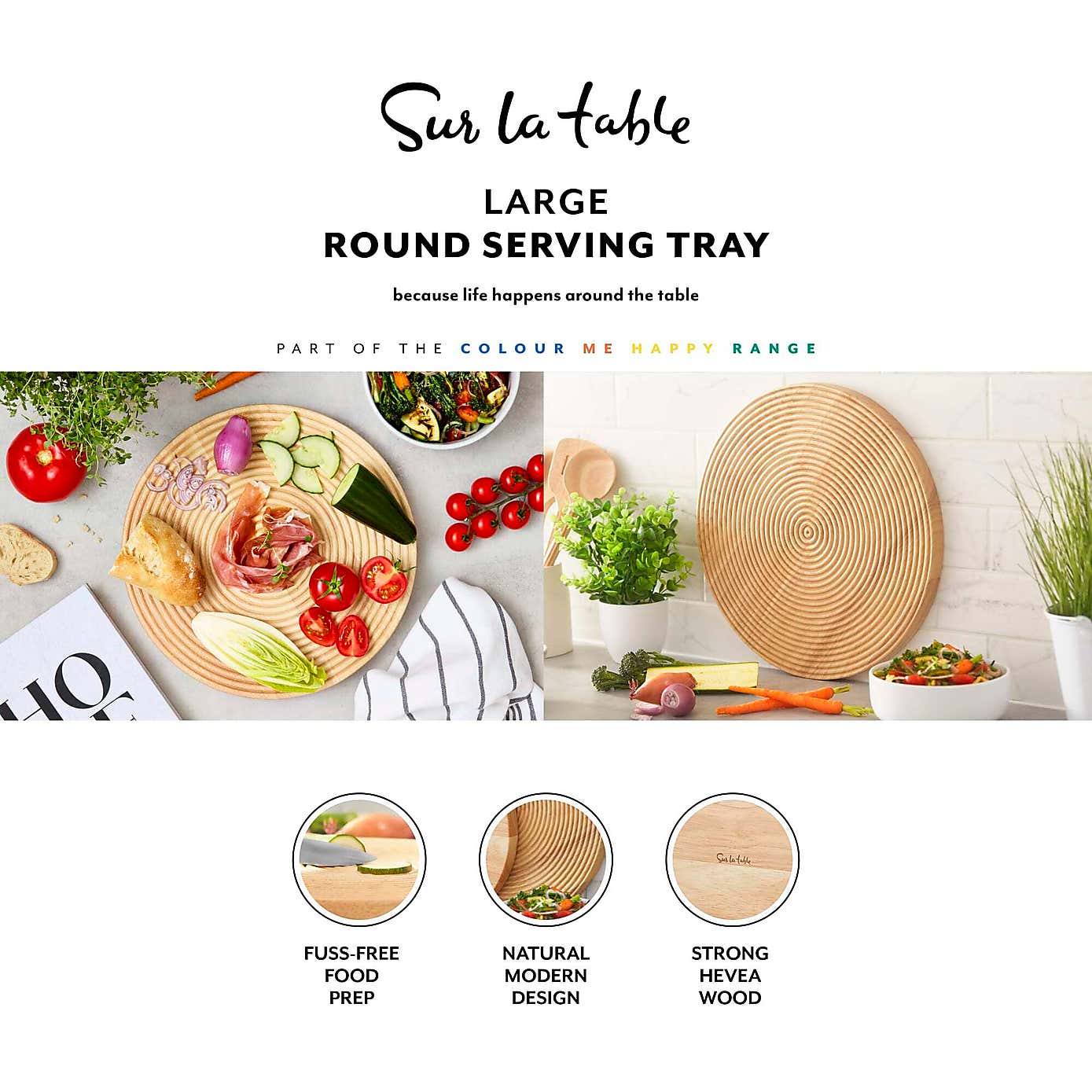 Sur La Table Large Round Chopping Board