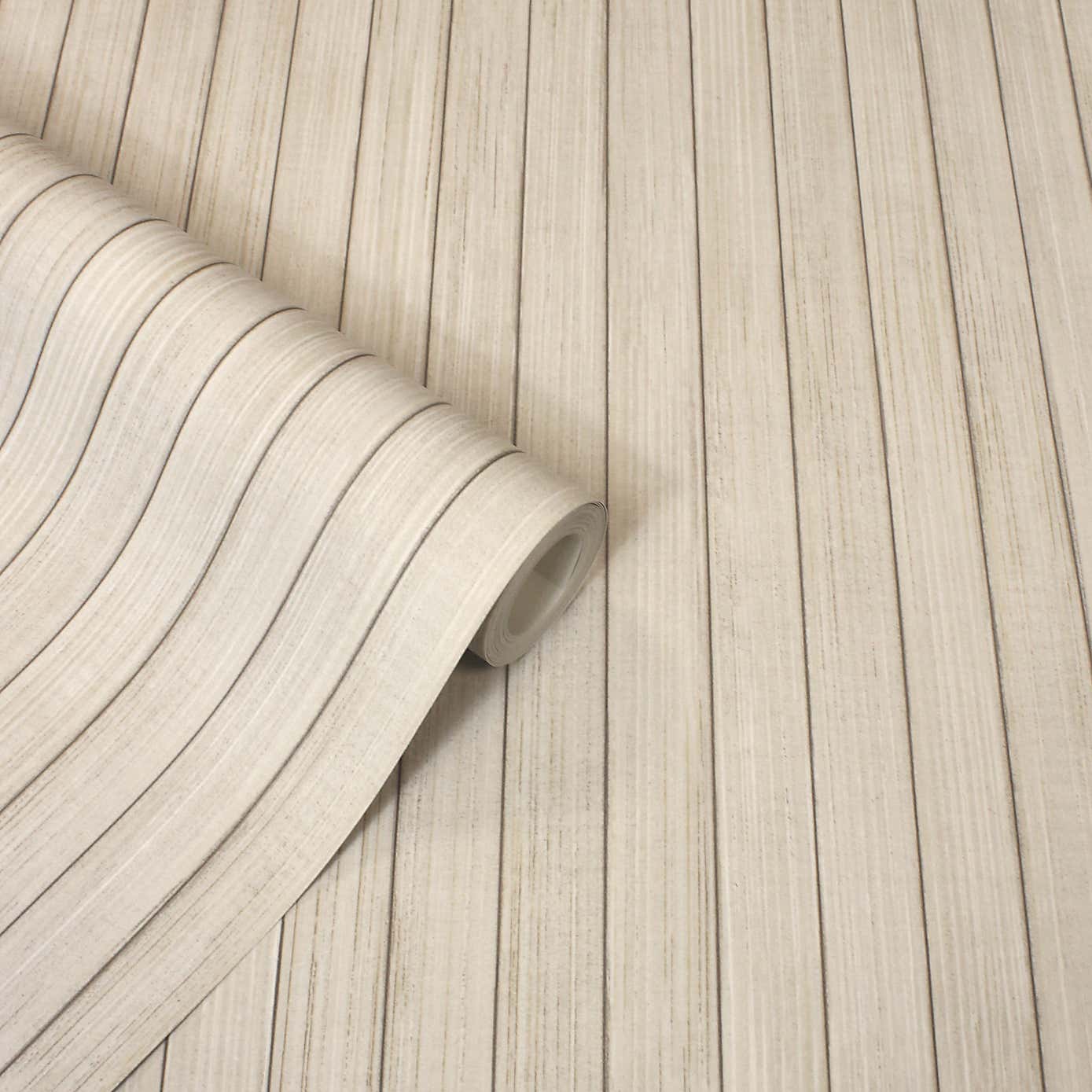 Scandi Wood Slats Matte Flat Wallpaper