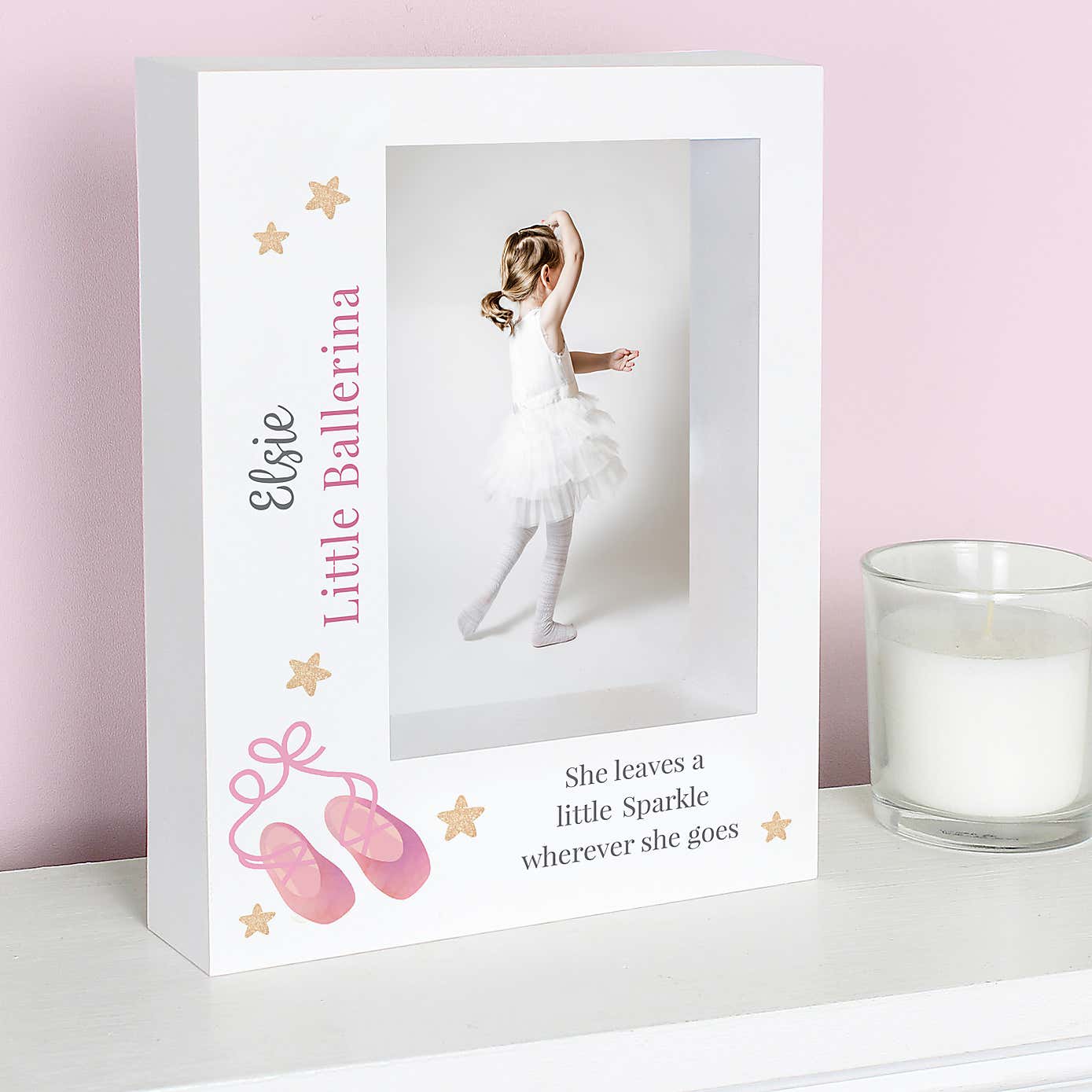 Personalised Swan Lake Ballet Portrait Box Photo Frame