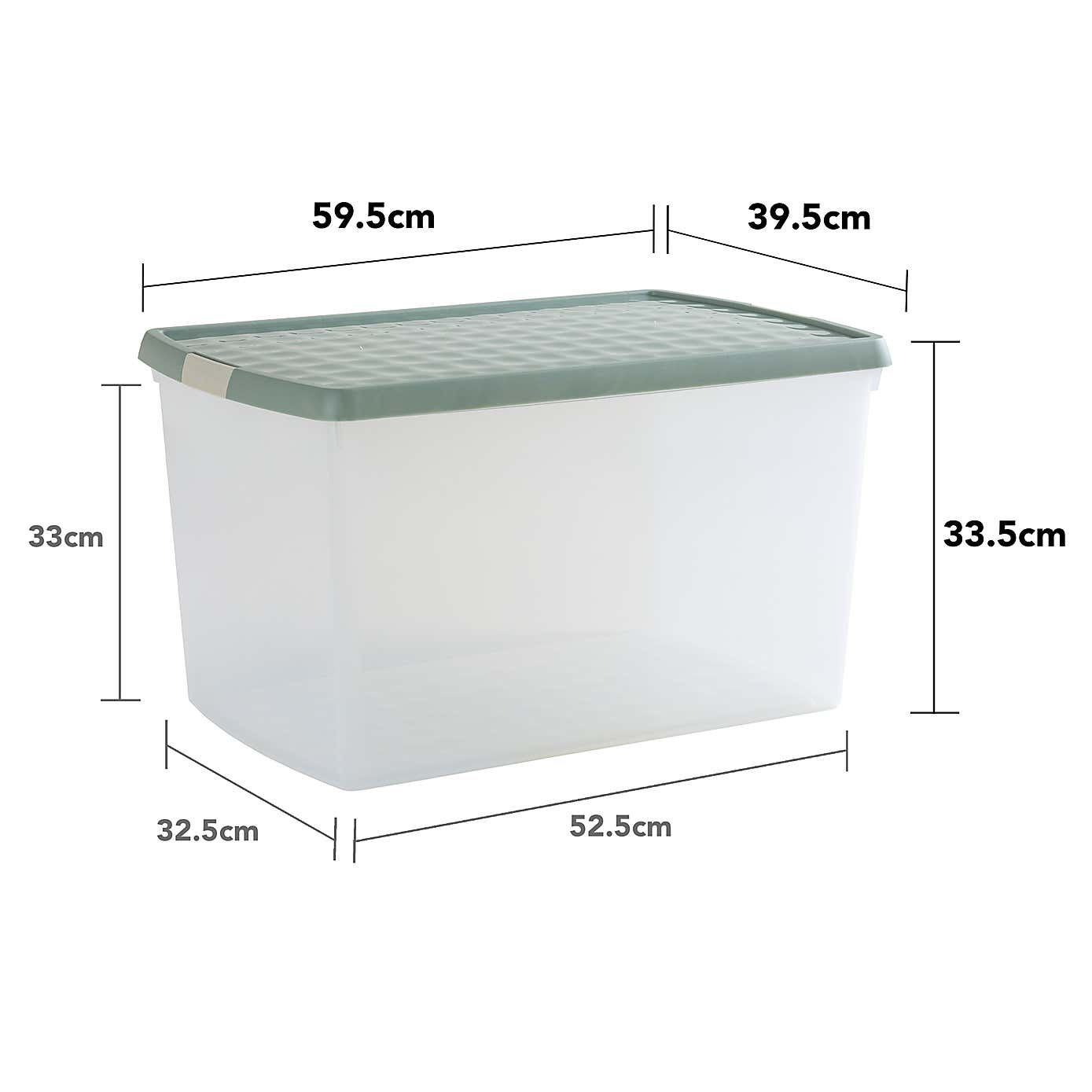 Wham Clip Pack of 4 Rectangle Storage Boxes With Lids