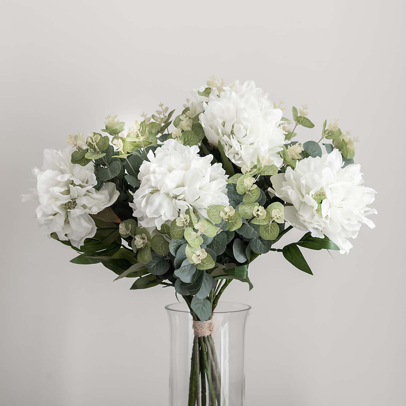 Artificial White Elena Peony Bouquet