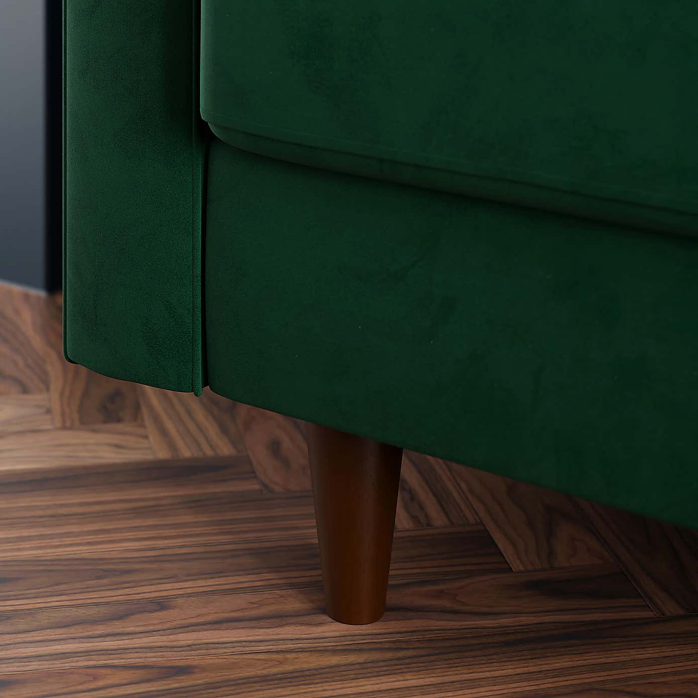 Zoe 4 Seater Corner Double Sofa Bed, Velvet