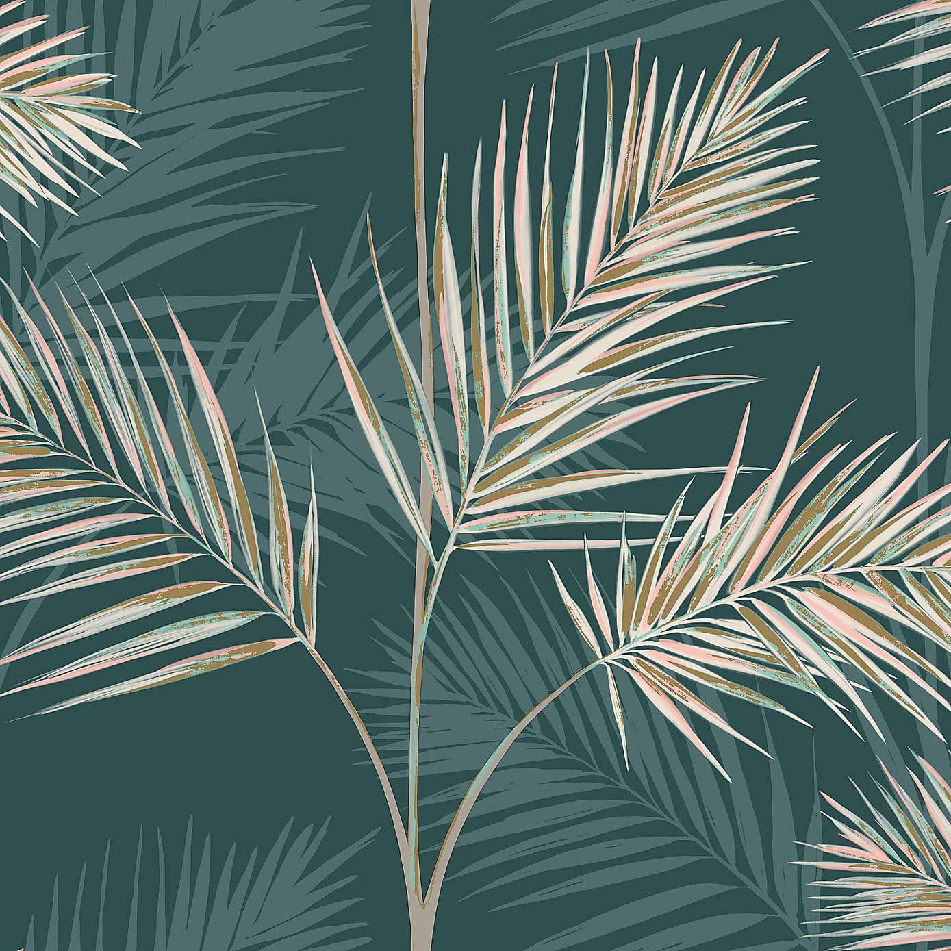 South Beach Emerald Wallpaper