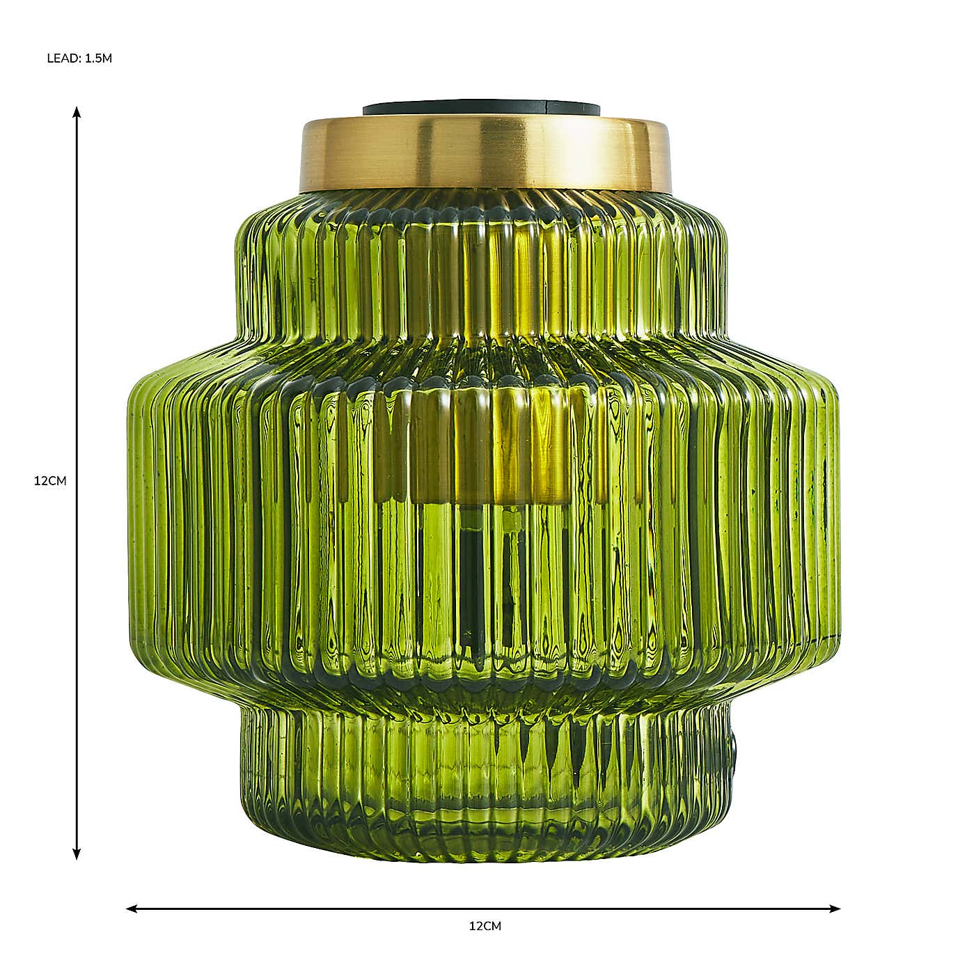 Niamh Ribbed Glass Table Lamp Base