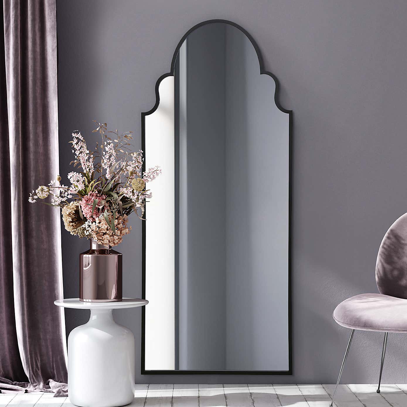 Arcus Crown Arched Indoor Outdoor Full Length Wall Mirror