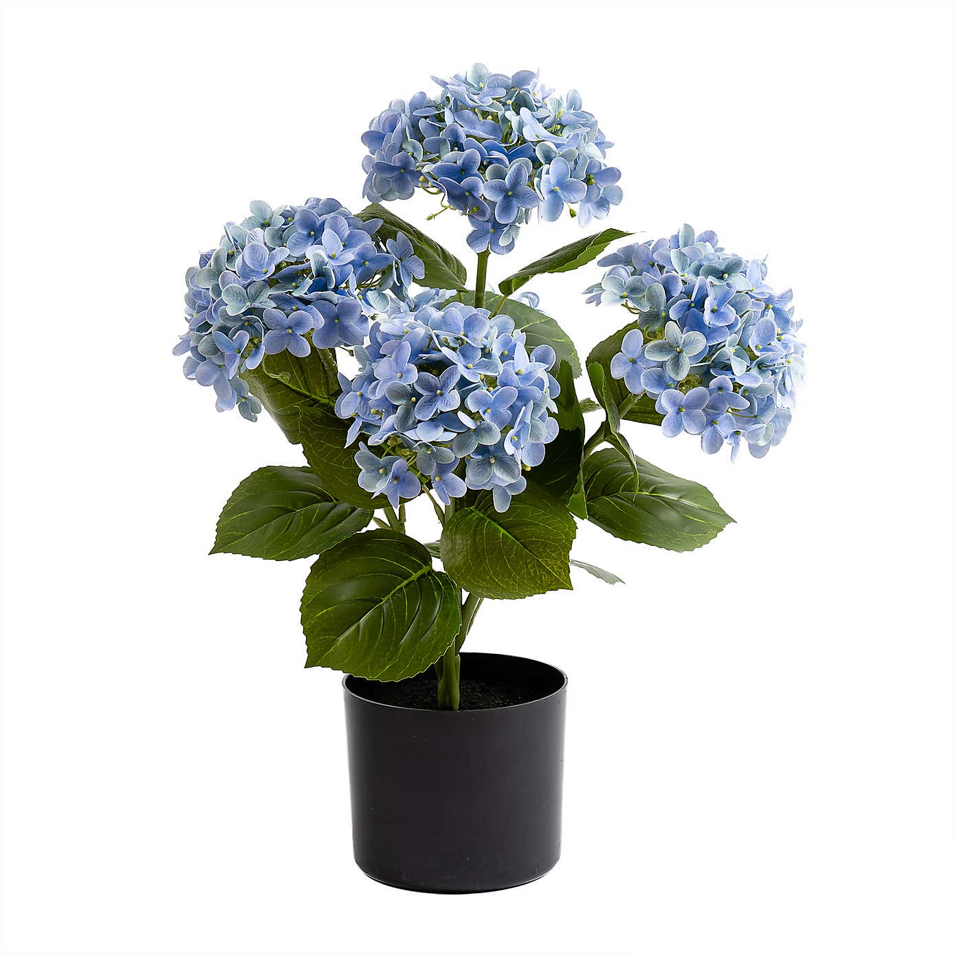 Artificial Real Touch Hydrangea in Black Plant Pot