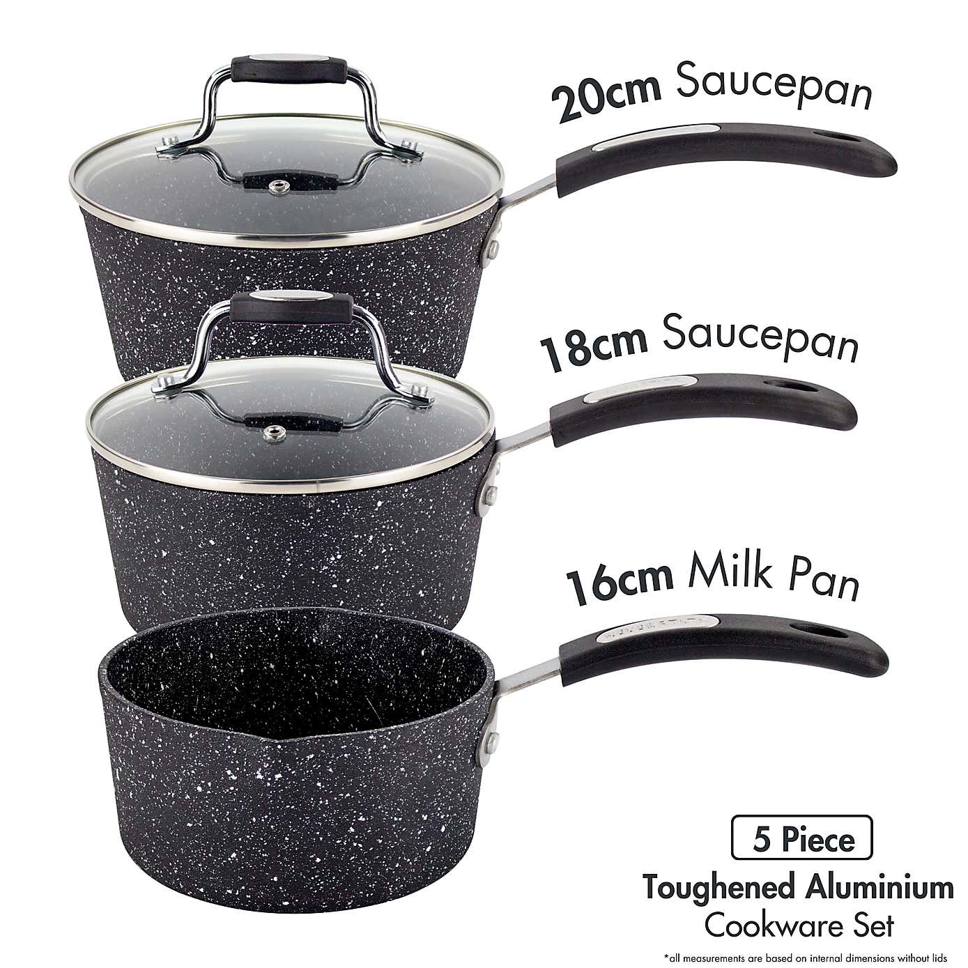 Scoville Neverstick Non-stick Aluminum 5 Piece Pan Set