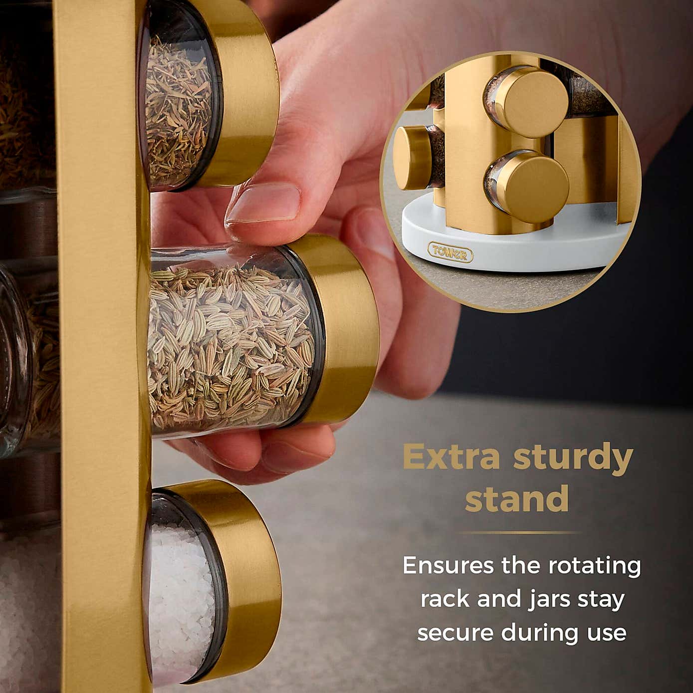 Tower Cavaletto 12 Jar Spice Rack Set