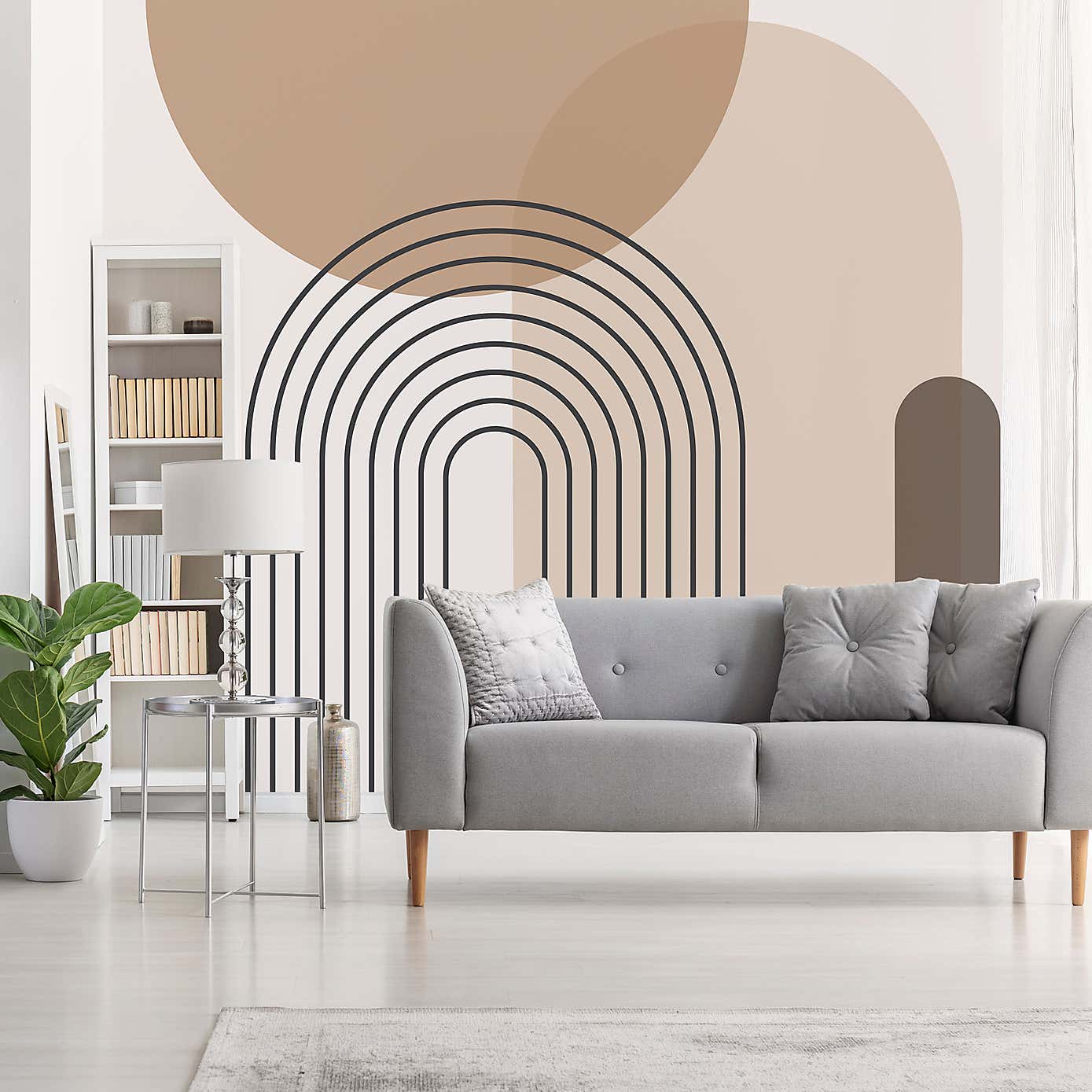 Boho Geo Natural Mural