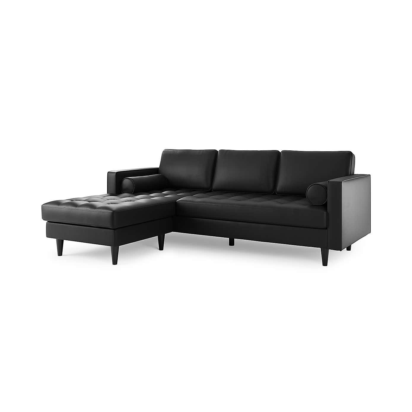 Zoe Faux Leather Right Hand Corner Sofa
