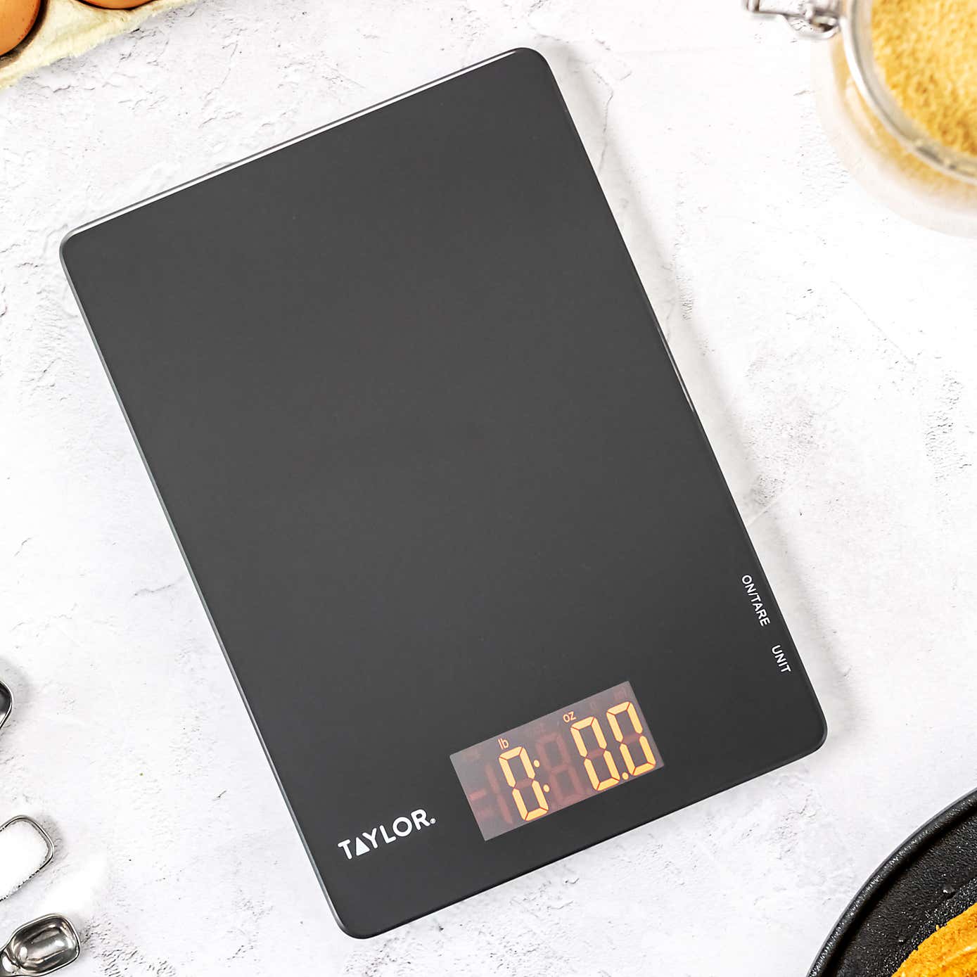 Taylor Dual Accurate Black Glass Digital Kitchen Scale,16cm