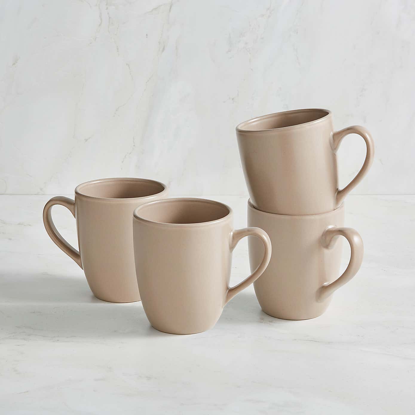 Stoneware Charcoal Set of 4 Mugs