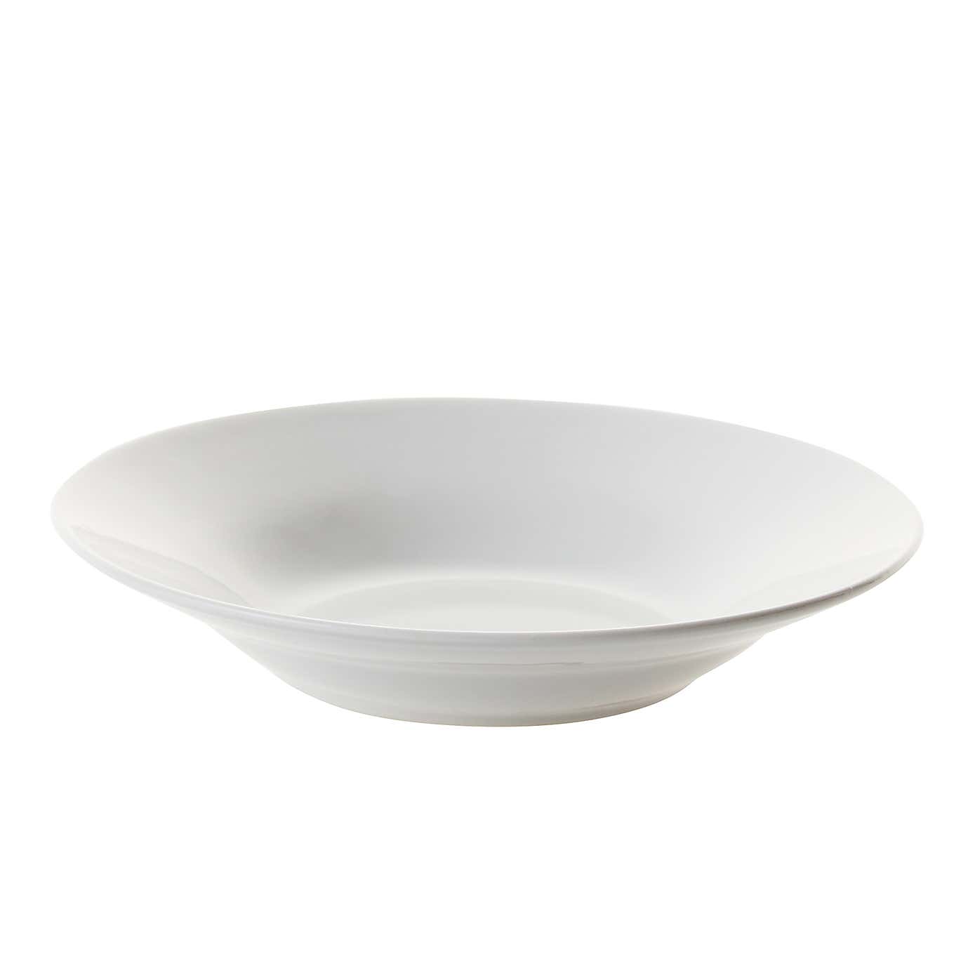 White Rim 12 Piece Dinner Set