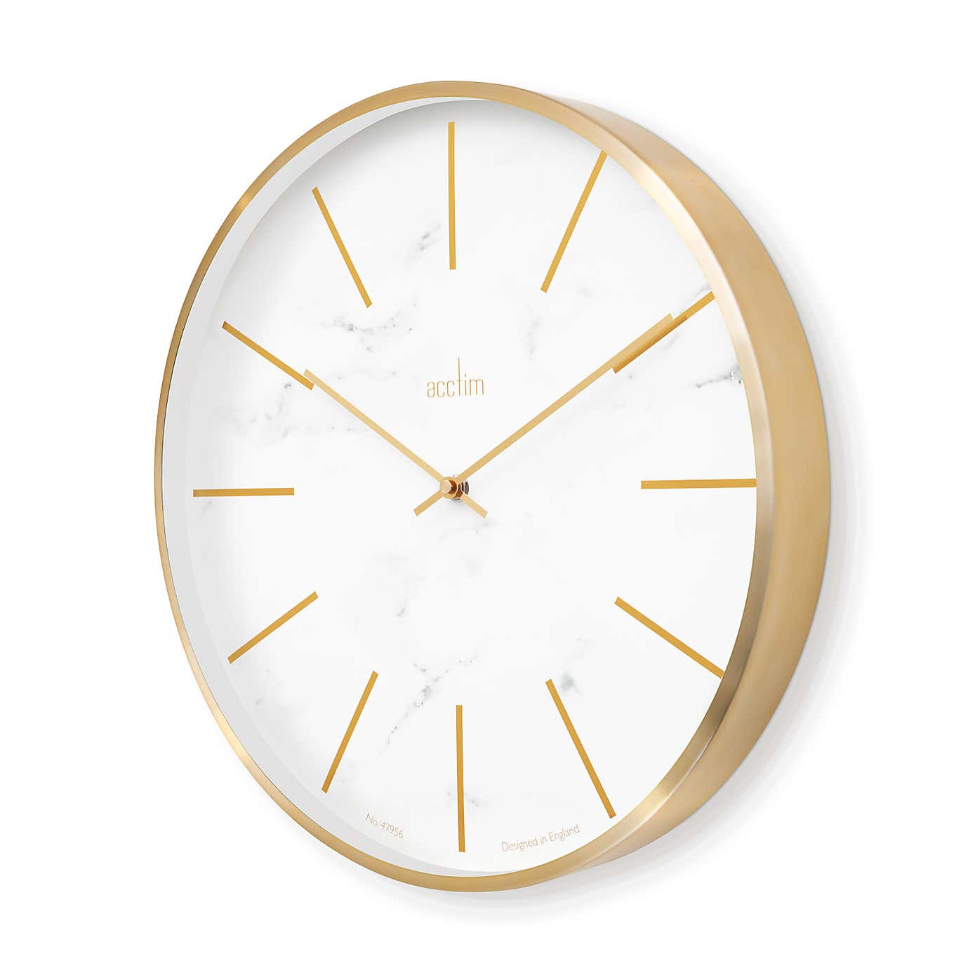 Acctim Luxe Wall Clock Quartz 40cm Brass
