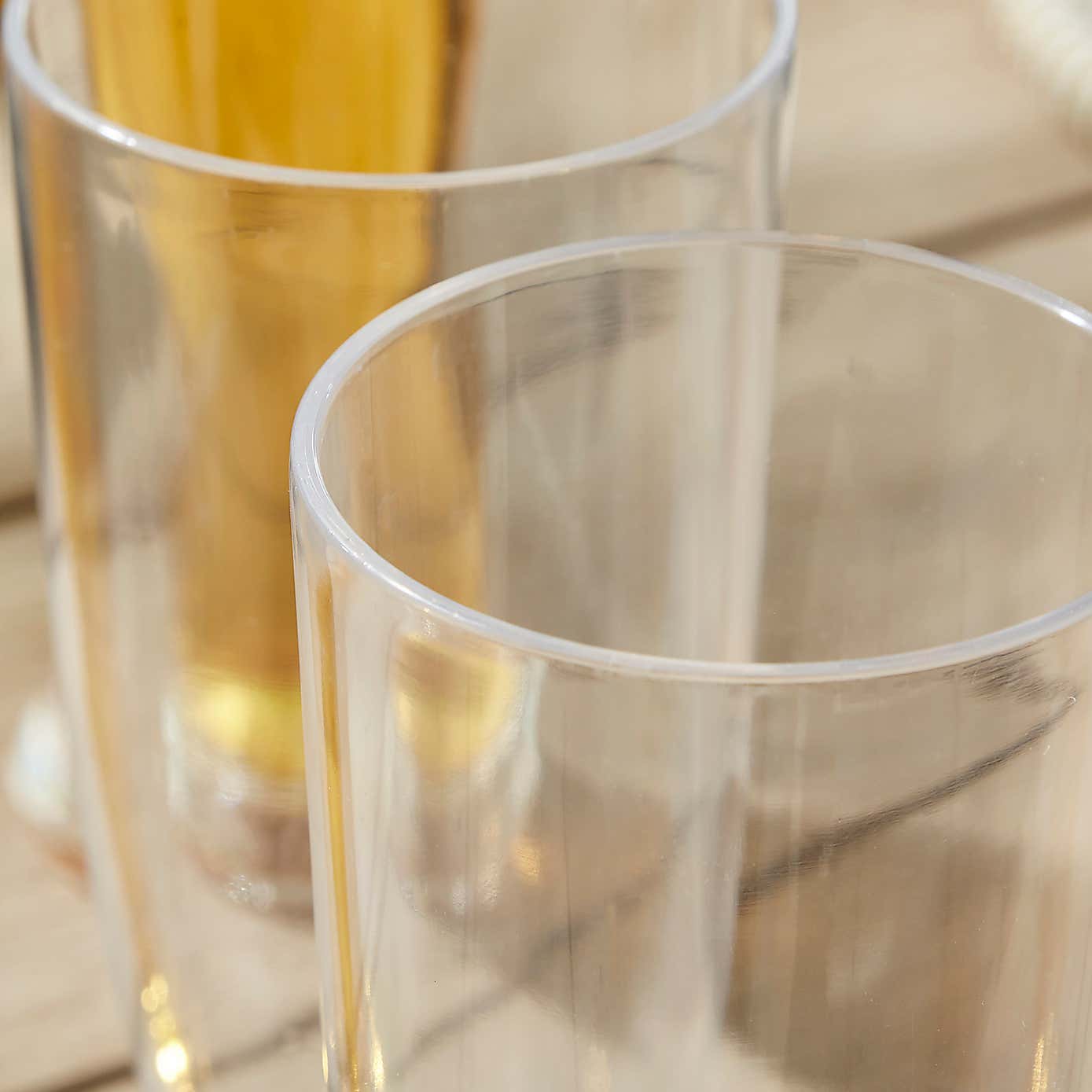 Set of 4 Clear Beer Glasses