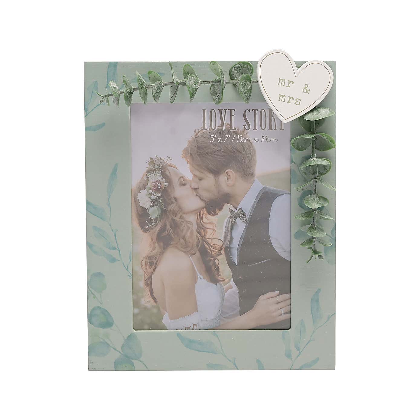 Love Story Mr & Mrs Botanical Photo Frame