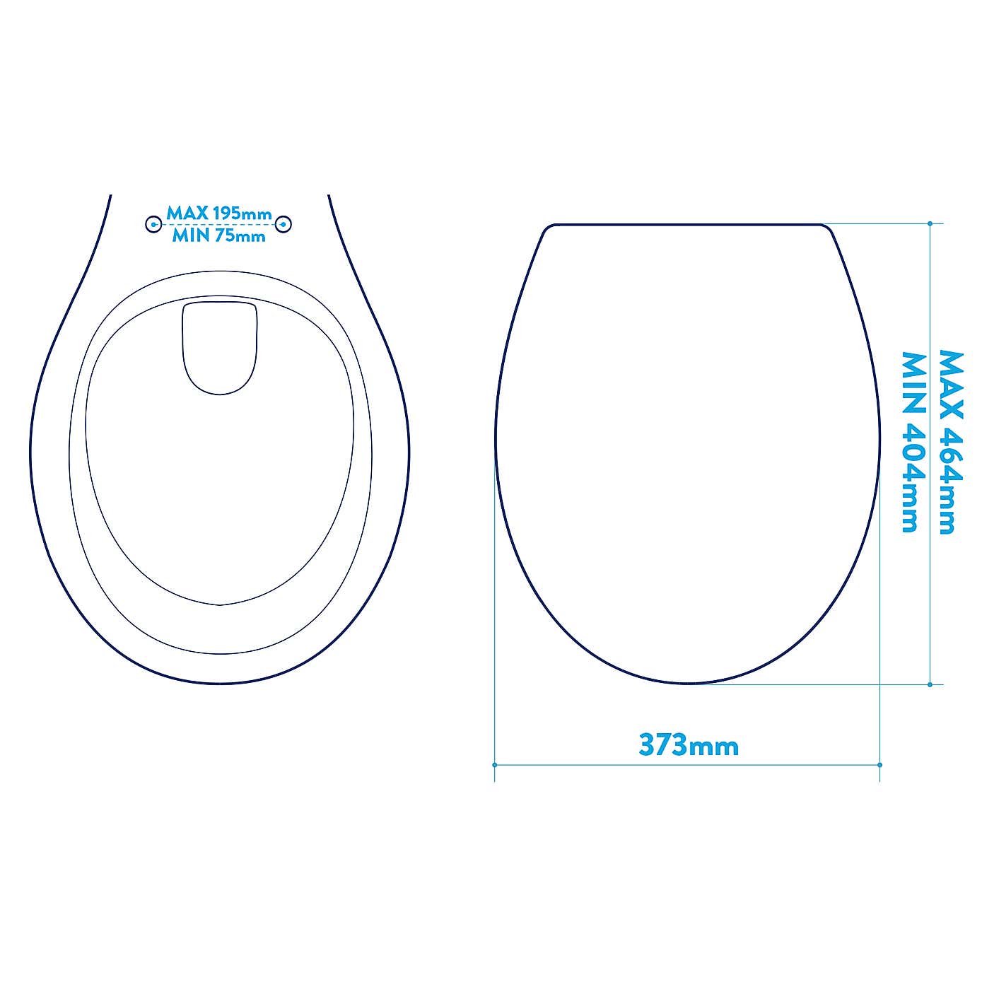 Croydex Telese White Stick-n-Lock D Shape Toilet Seat