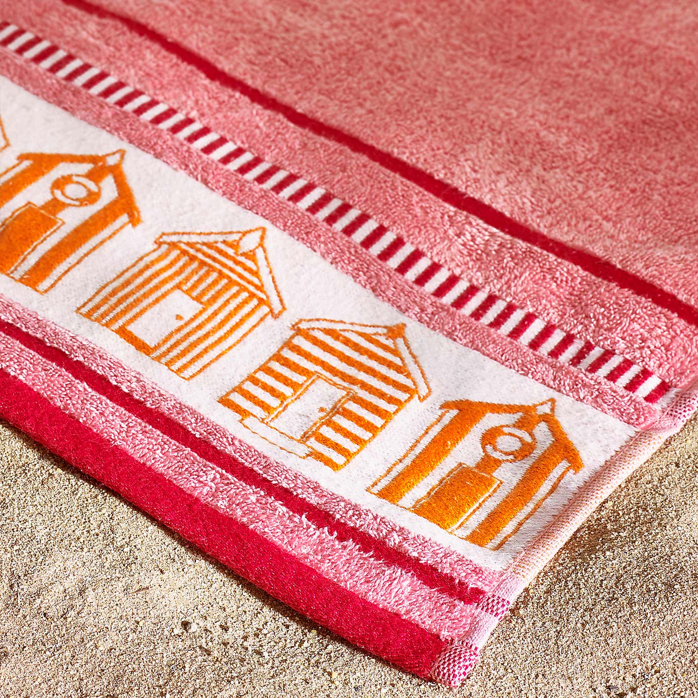Catherine Lansfield Beach Huts XL Beach Towel