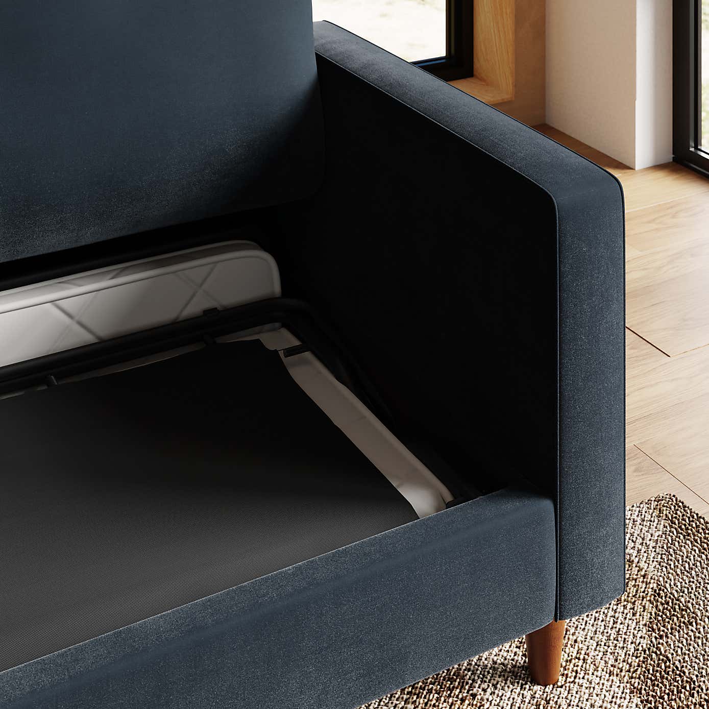 Zoe Casual Sit Velvet 3 Seater Sofa Bed