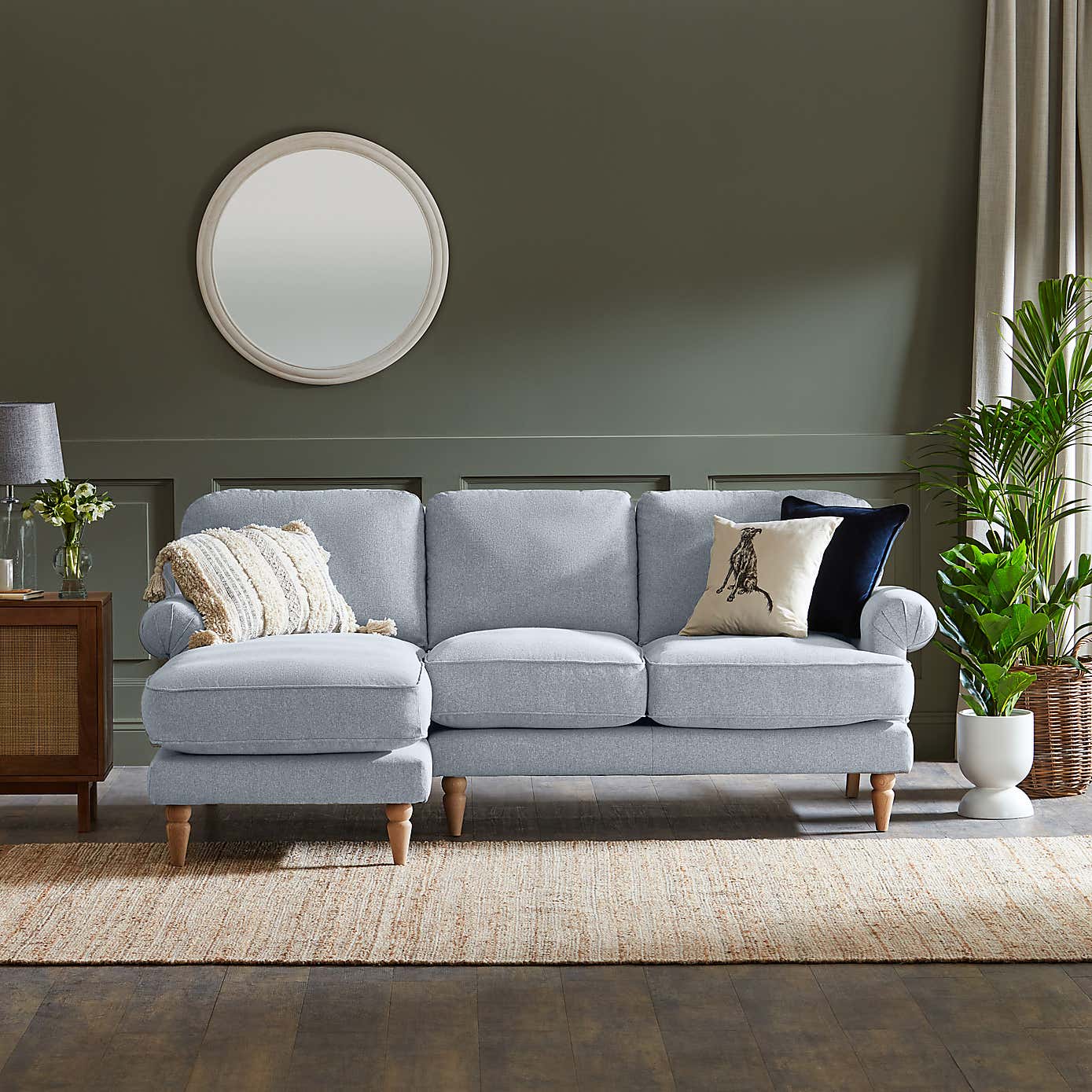 Jolene Soft Texture Corner Chaise Sofa