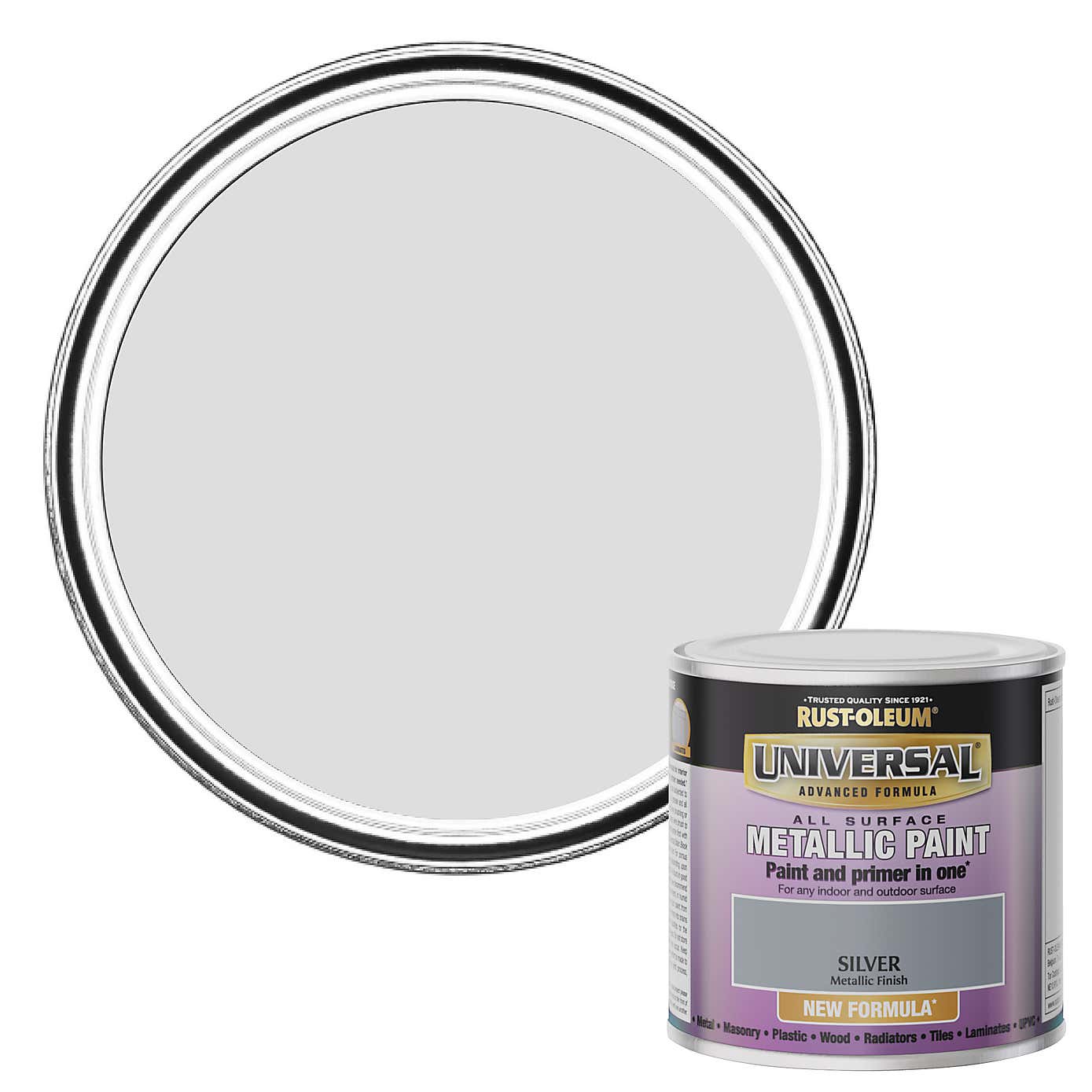 Rust-Oleum Silver Universal Metallic All-Surface Paint 250ml