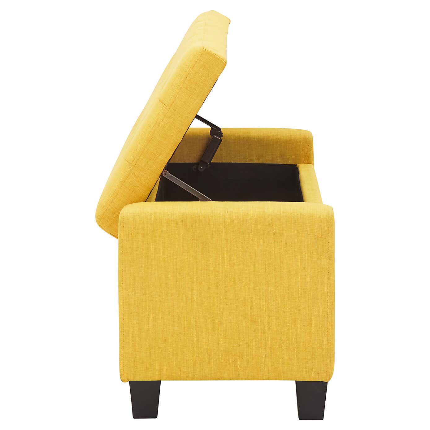 Verona Upholstered Ottoman Bench Mustard
