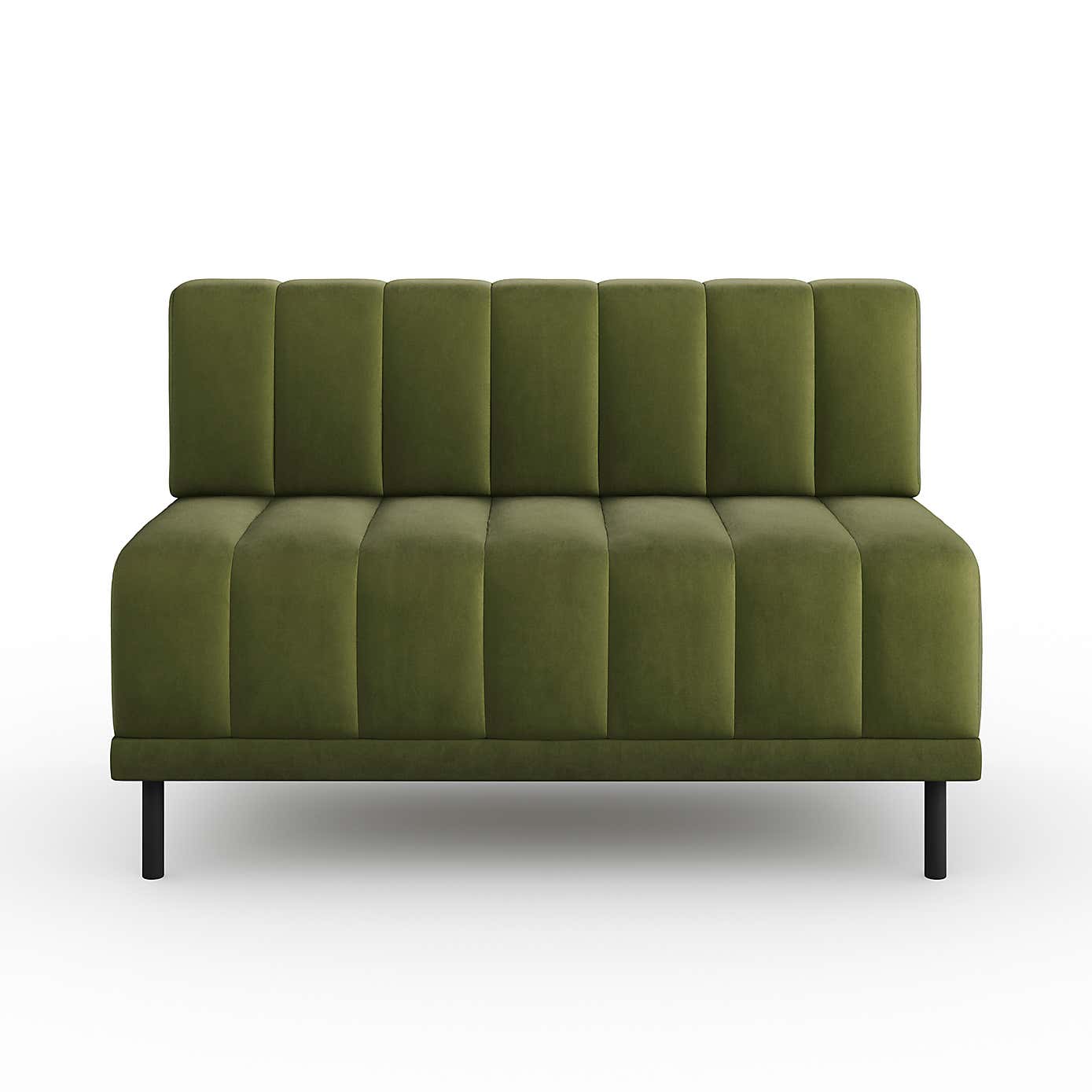 Amali Long Dining Bench, Matte Plush Velvet