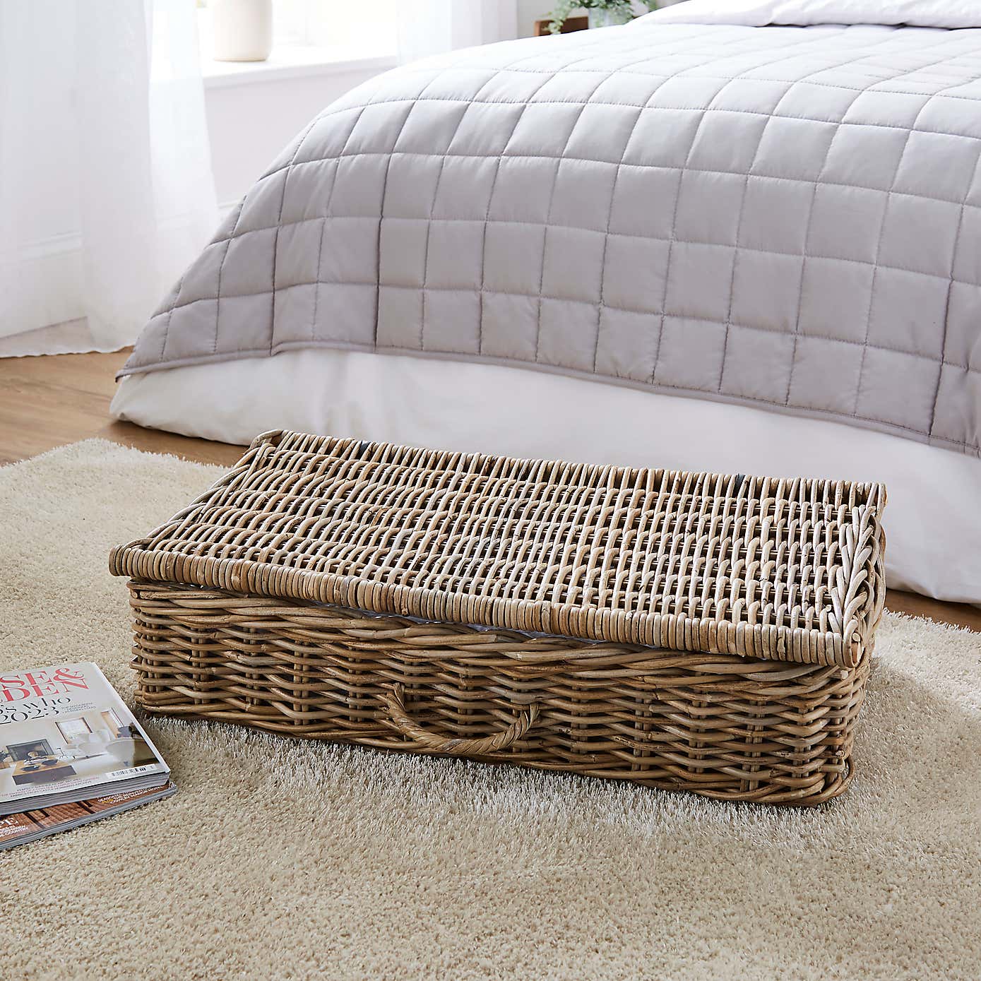 Churchgate Rattan Underbed Storage Basket