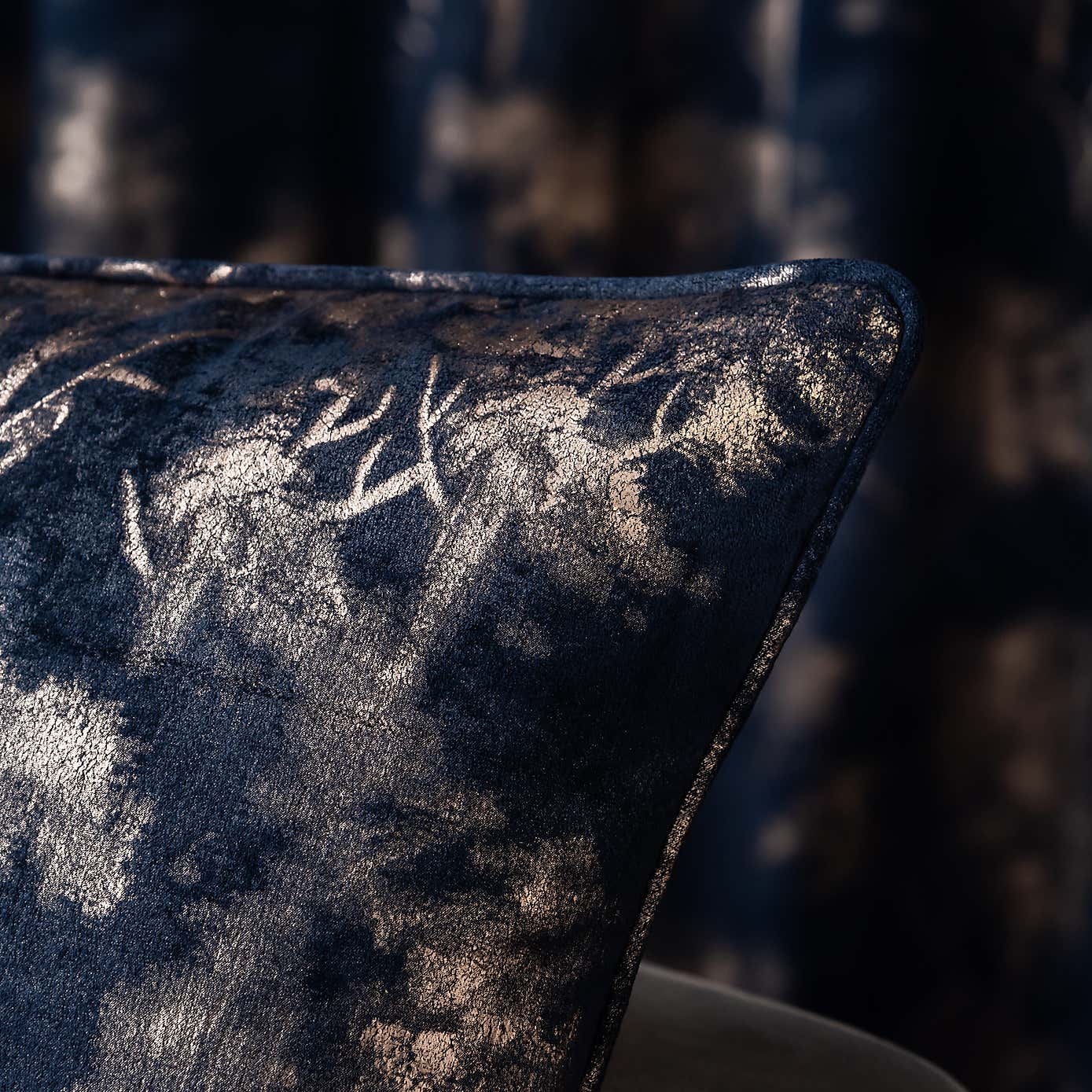 Velour Tree Printed Cushion