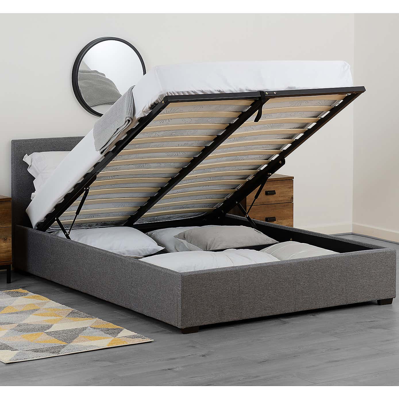 Waverley Linen Ottoman Bedstead - Grey